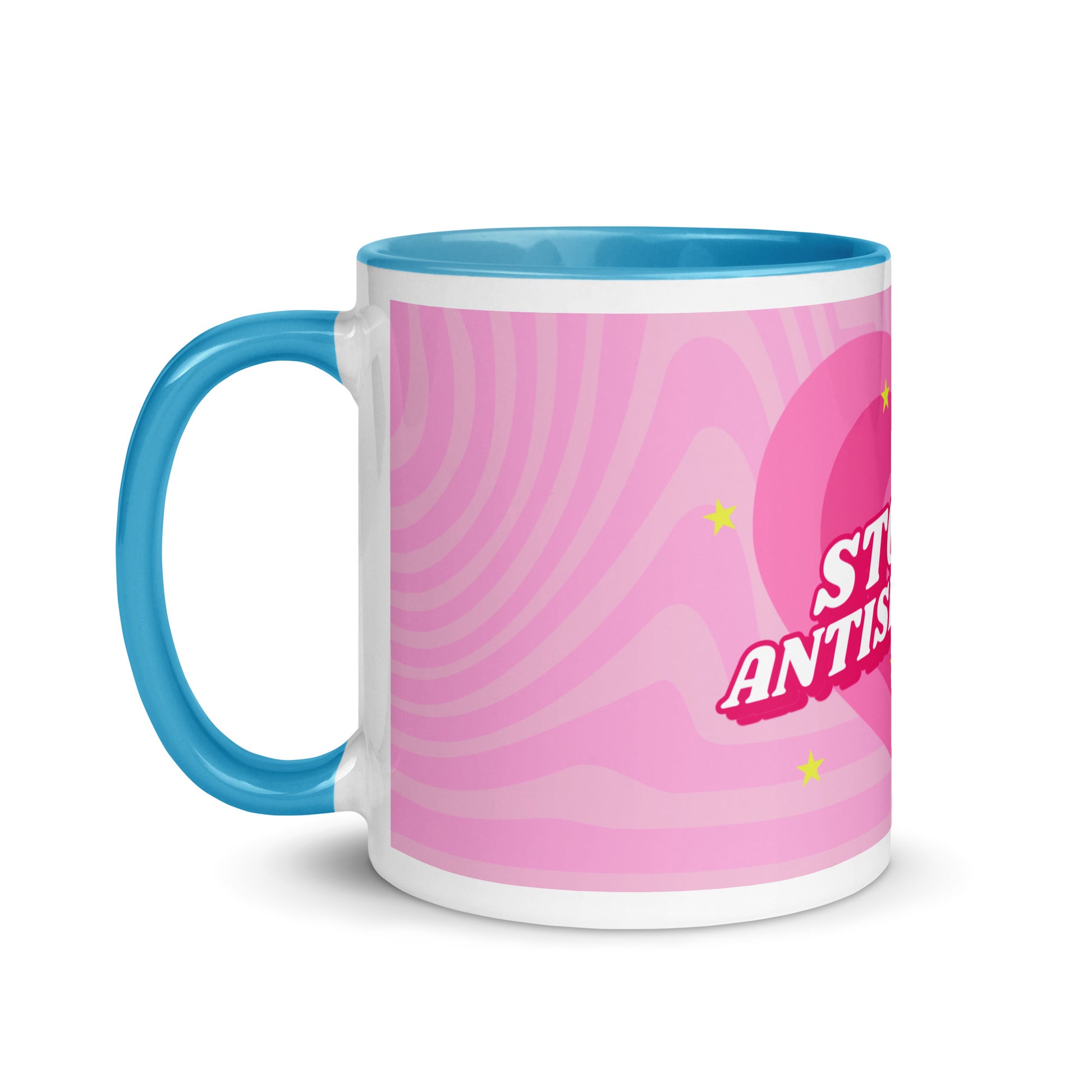 Pink Destiny | Antisemitism | White Mug With Color Inside