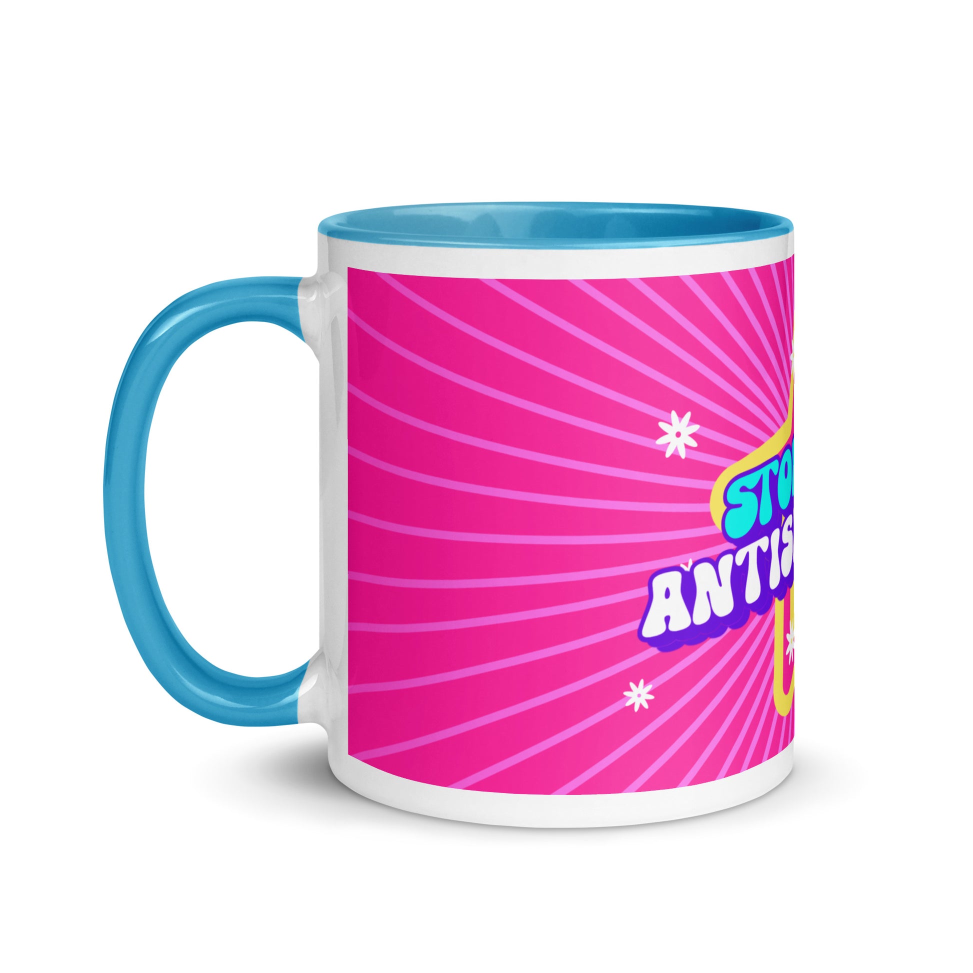 Pink Destiny | Antisemitism | White Mug With Color Inside