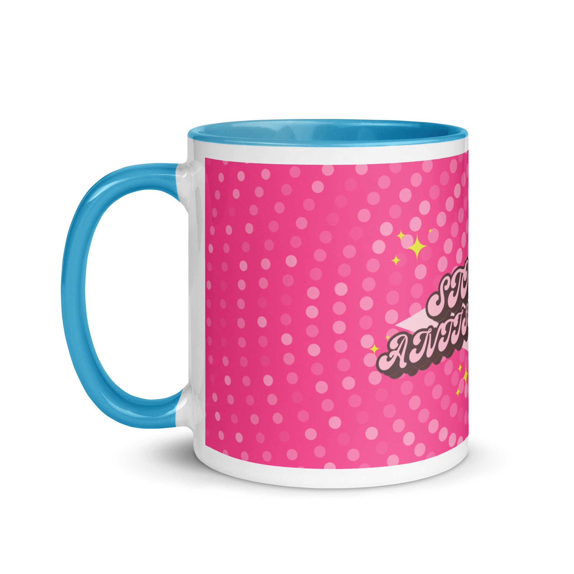 Pink Destiny | Antisemitism | White Mug With Color Inside