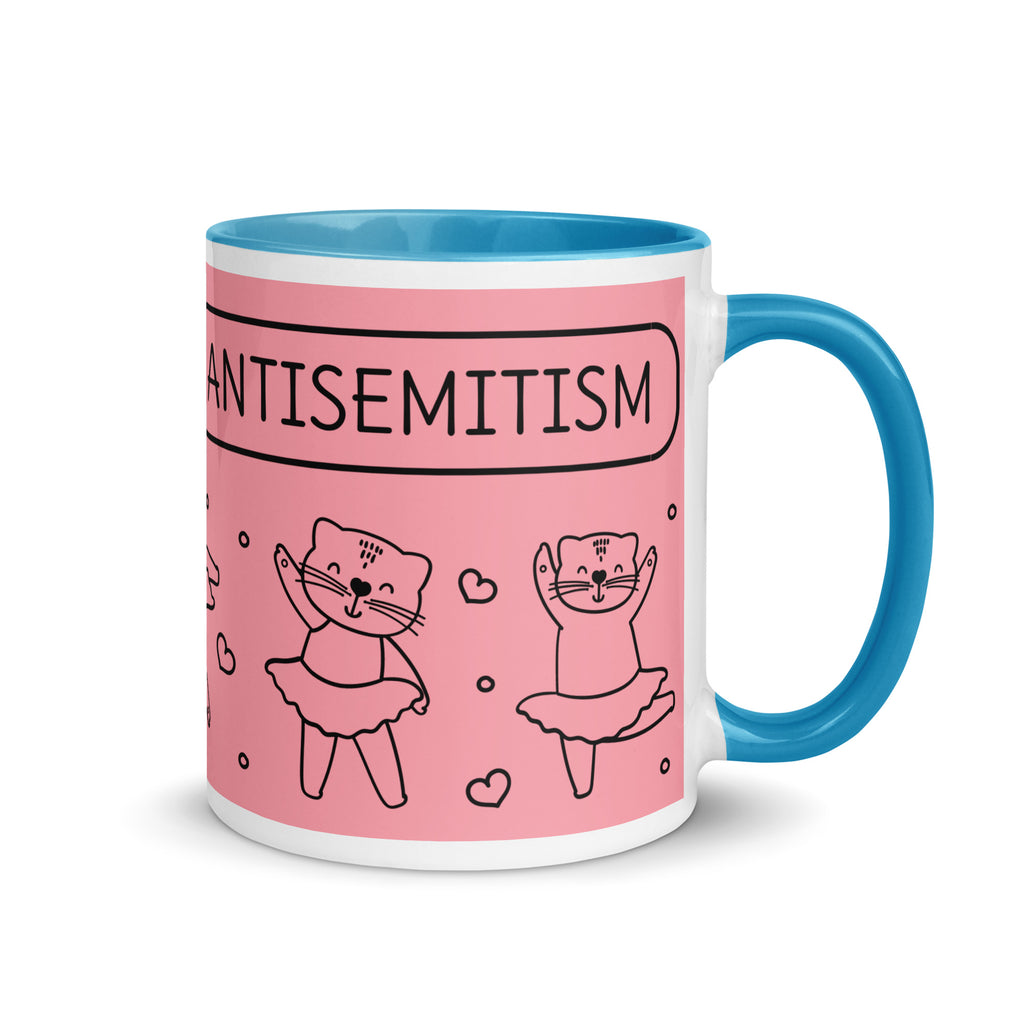 Cute Doodle Pet | Antisemitism | White Mug With Color Inside