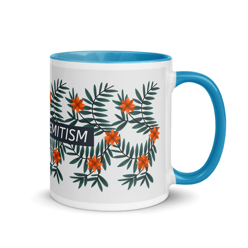 Flower Anthem | Antisemitism | White Mug With Color Inside