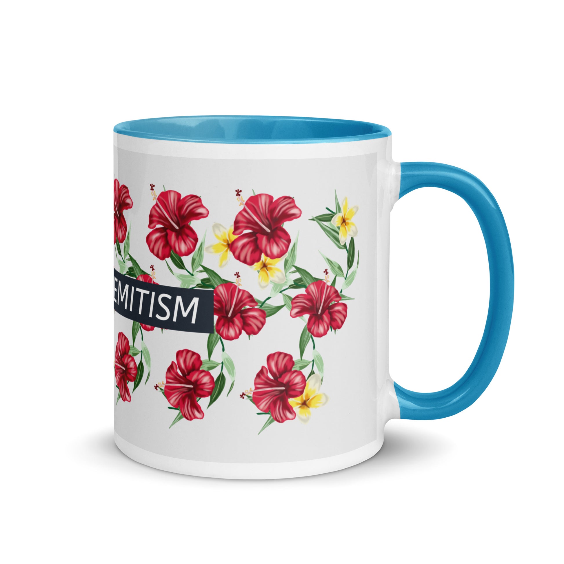 Flower Anthem | Antisemitism | White Mug With Color Inside