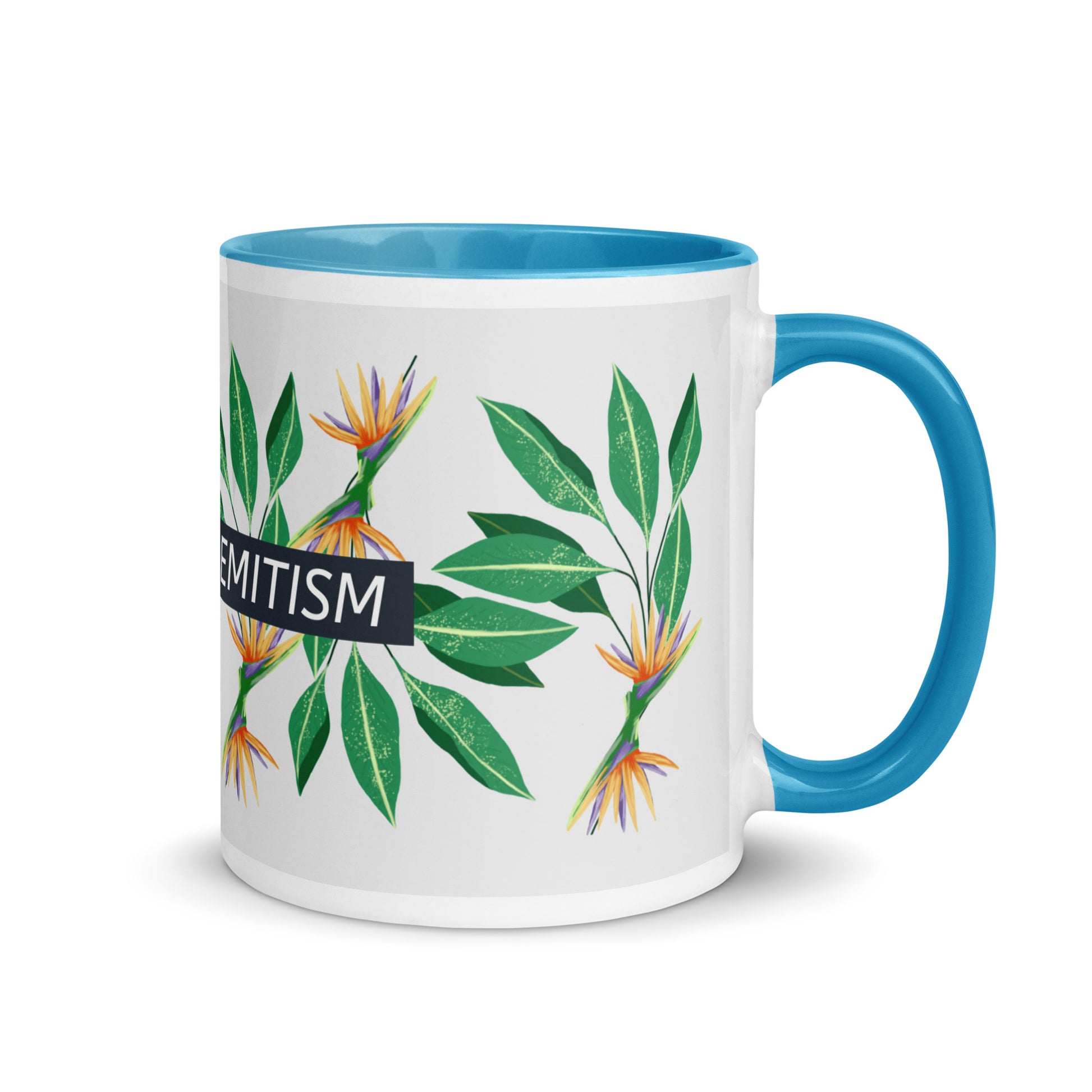 Flower Anthem | Antisemitism | White Mug With Color Inside