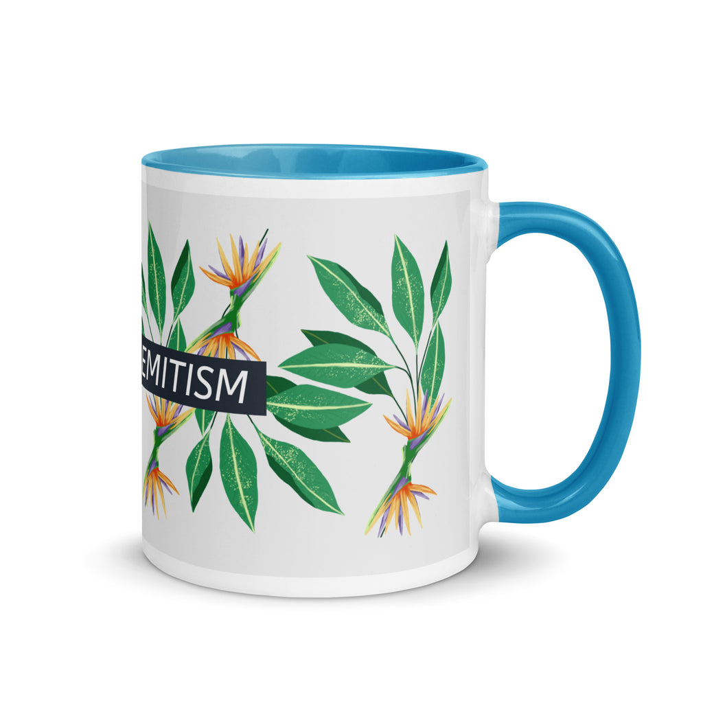 Flower Anthem | Antisemitism | White Mug With Color Inside