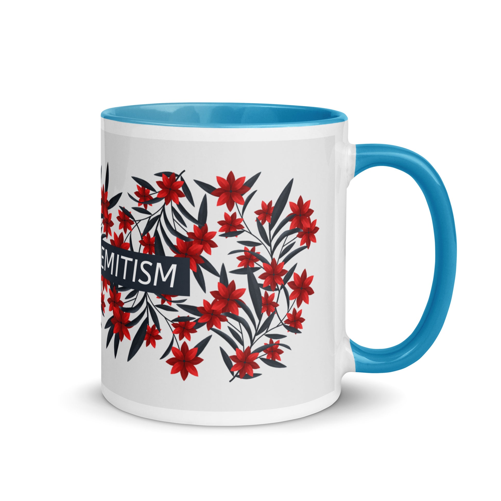 Flower Anthem | Antisemitism | White Mug With Color Inside