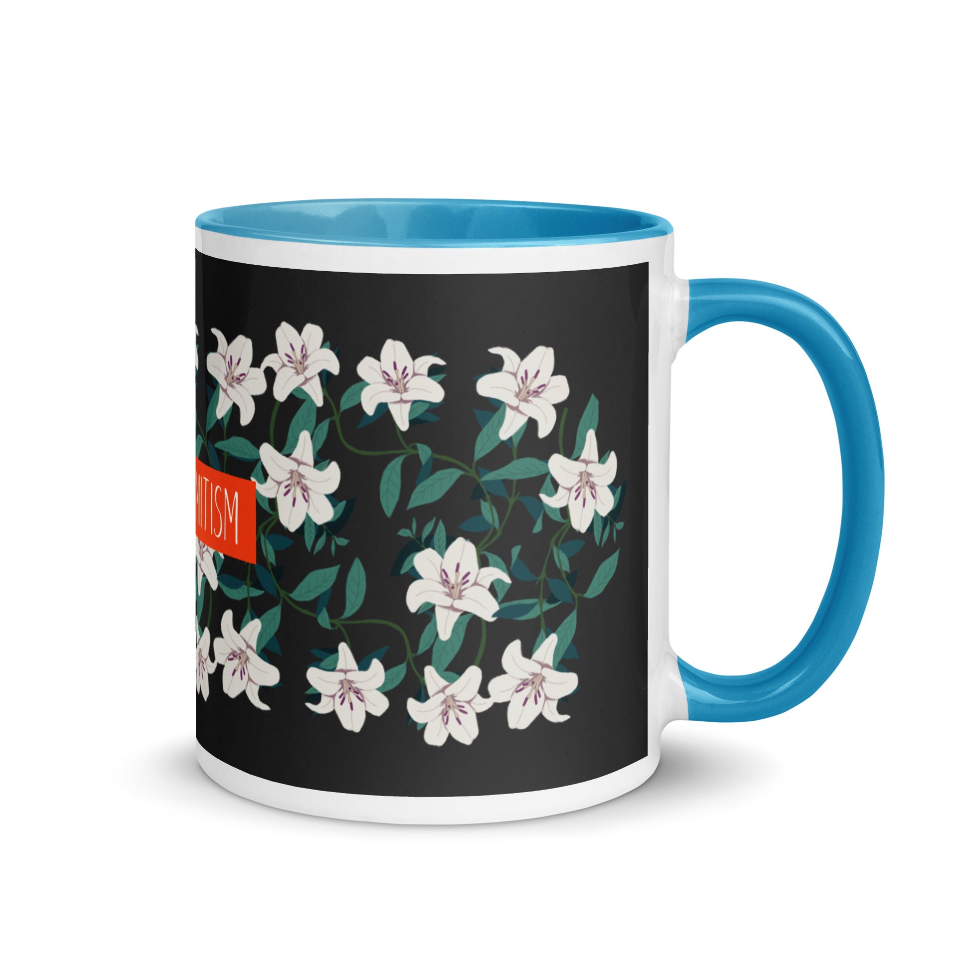 Flower Anthem | Antisemitism | White Mug With Color Inside