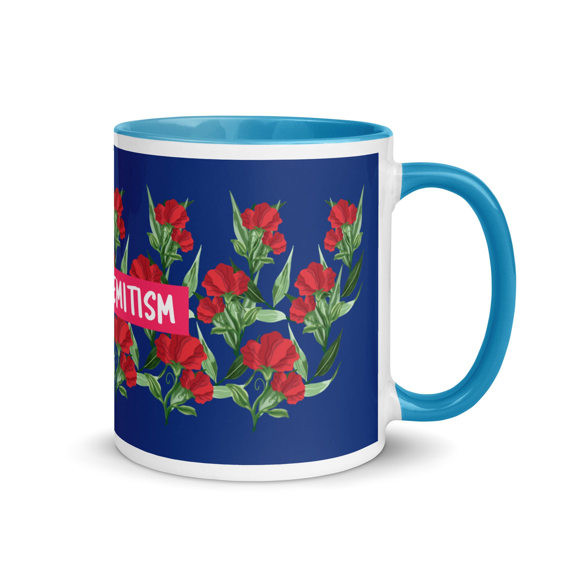 Flower Anthem | Antisemitism | White Mug With Color Inside