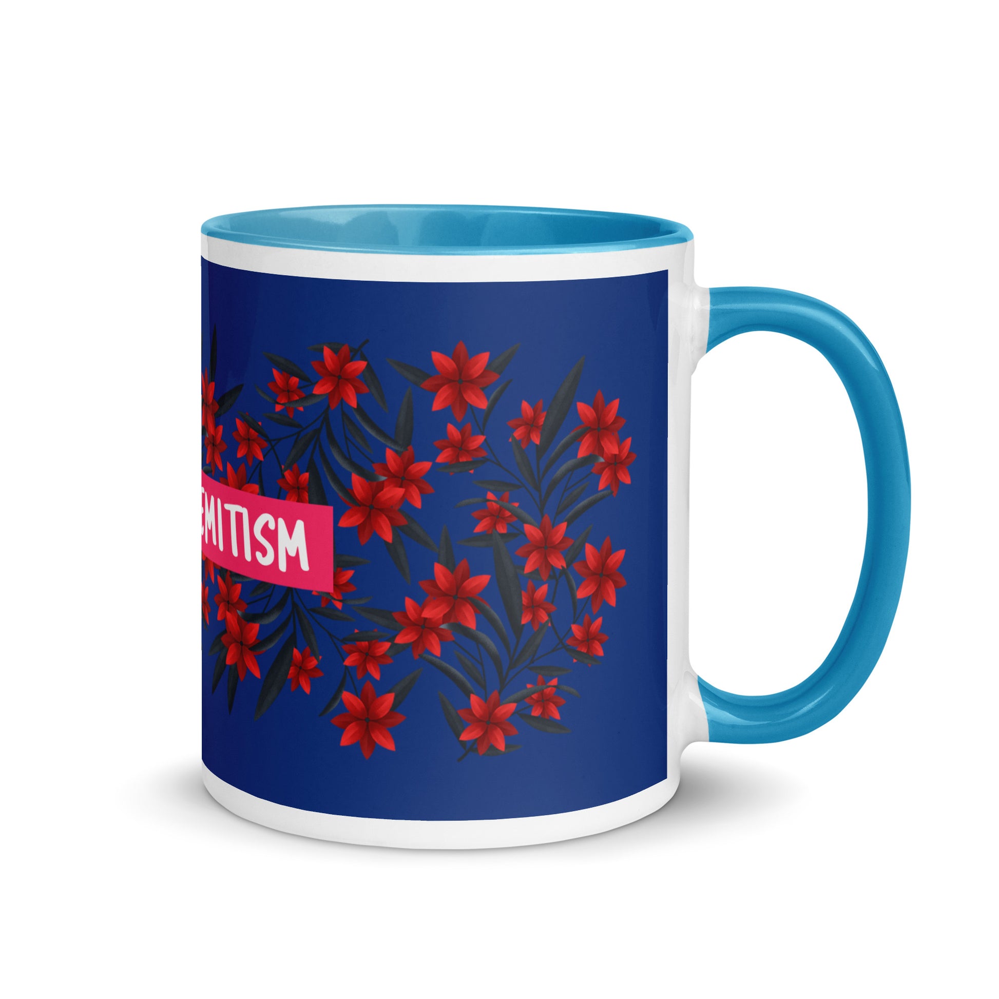 Flower Anthem | Antisemitism | White Mug With Color Inside