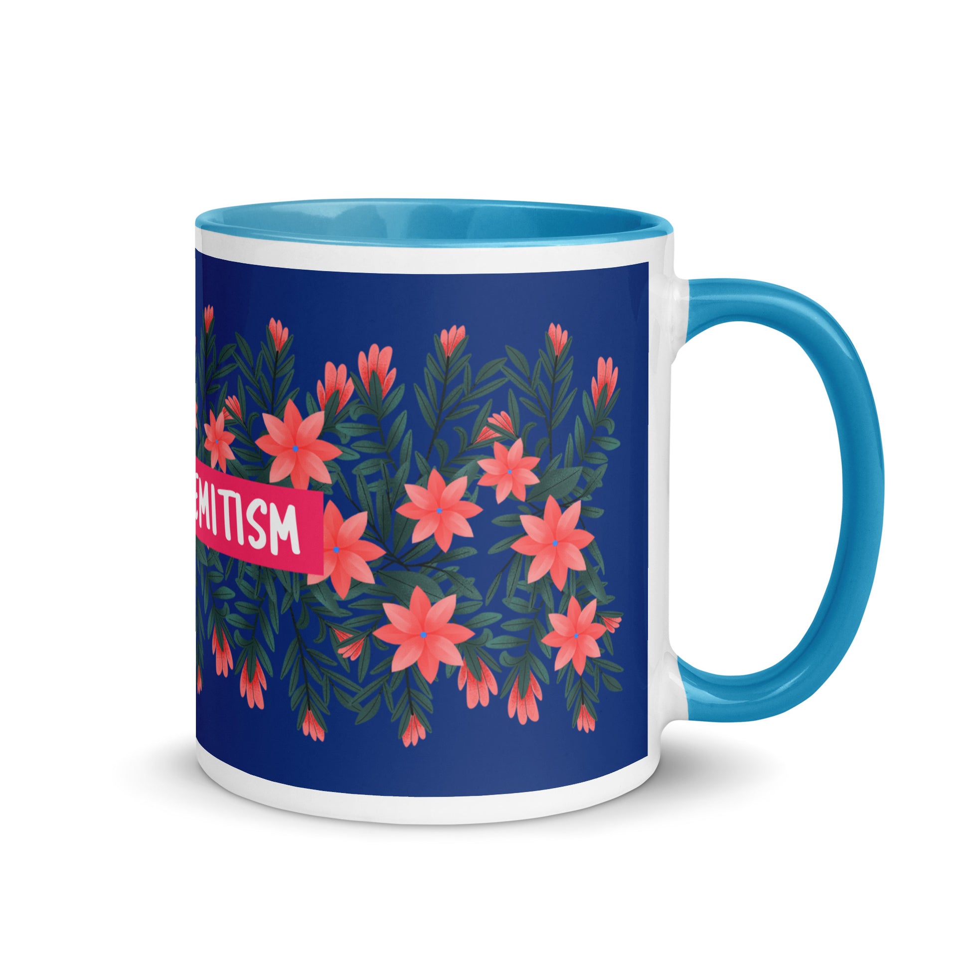 Flower Anthem | Antisemitism | White Mug With Color Inside