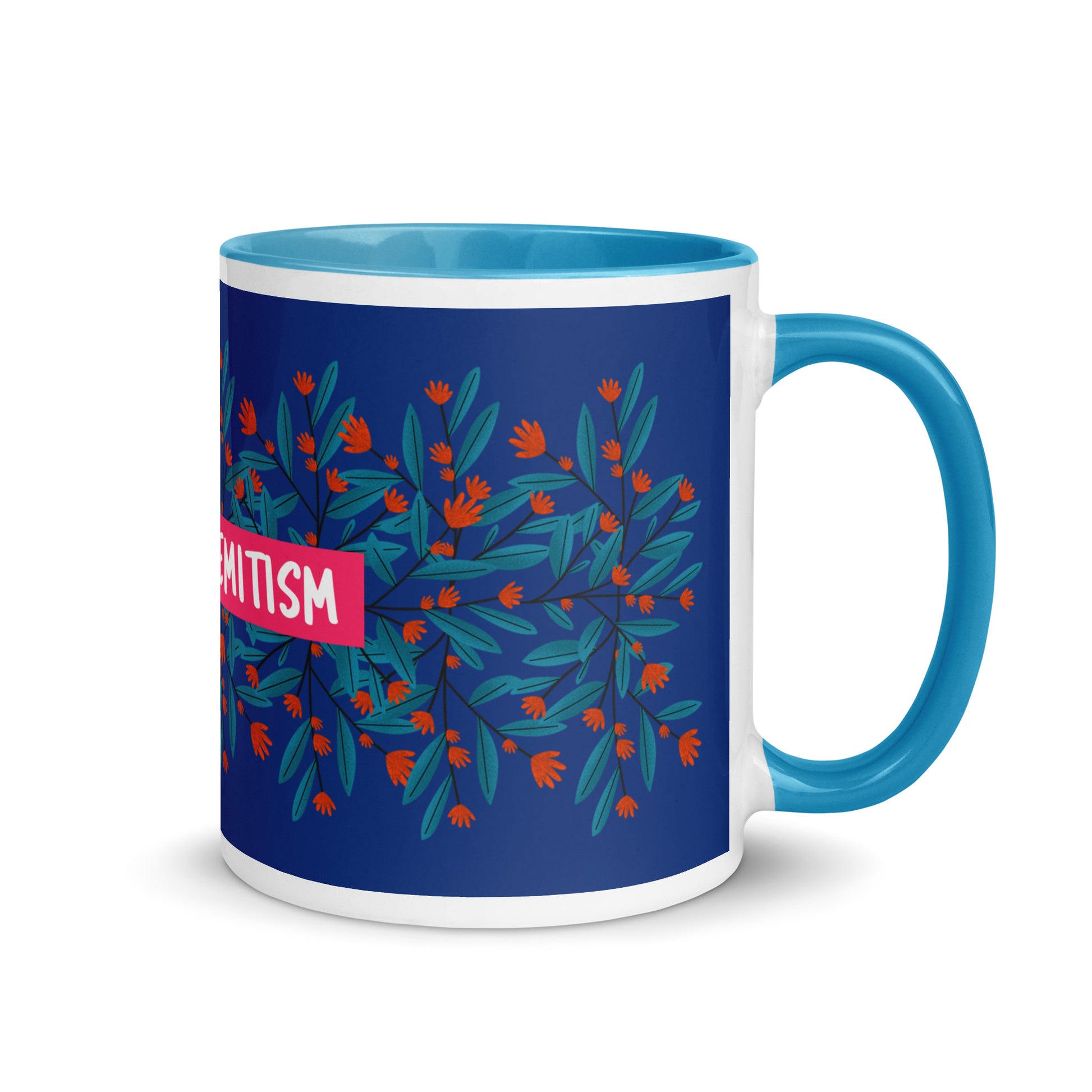 Flower Anthem | Antisemitism | White Mug With Color Inside