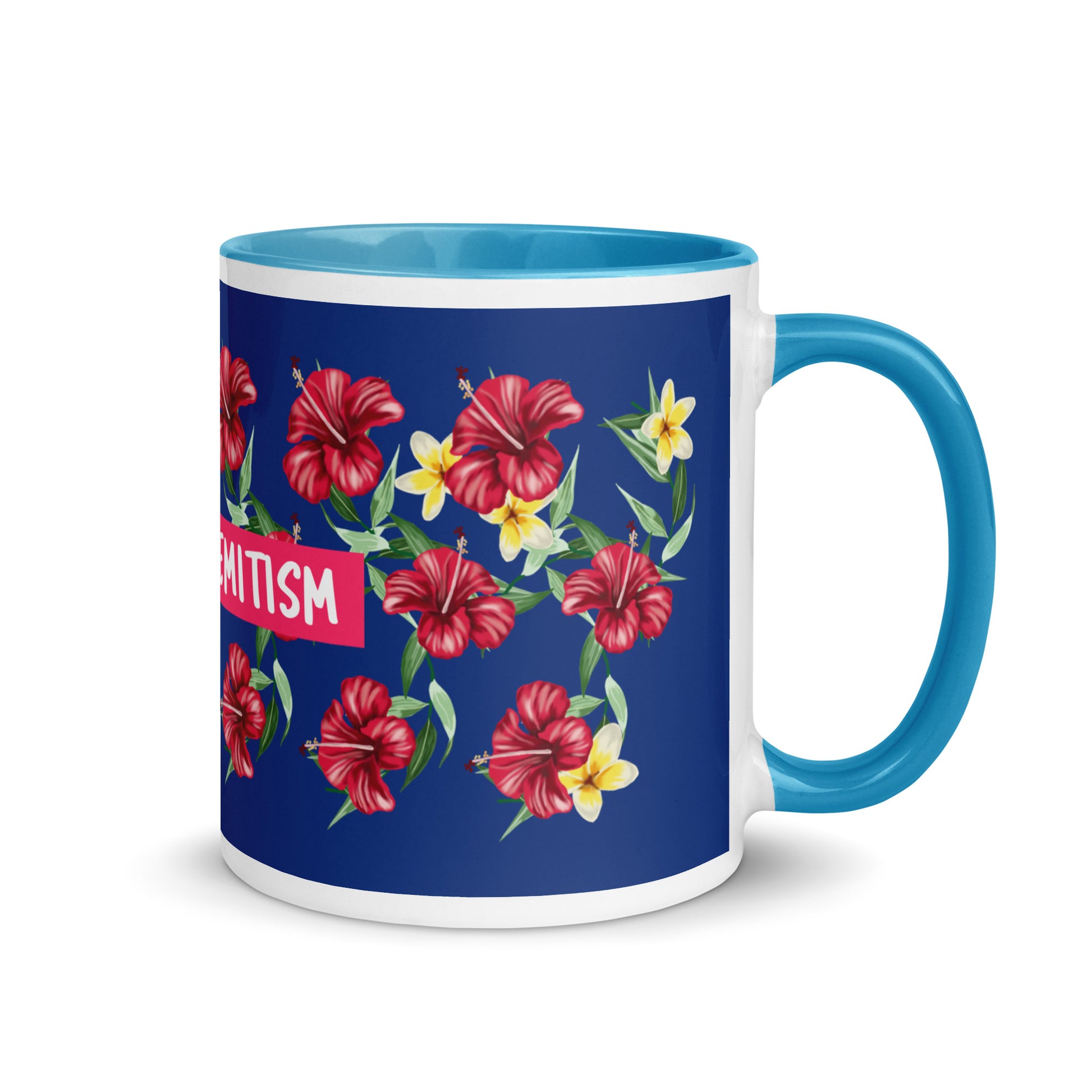 Flower Anthem | Antisemitism | White Mug With Color Inside