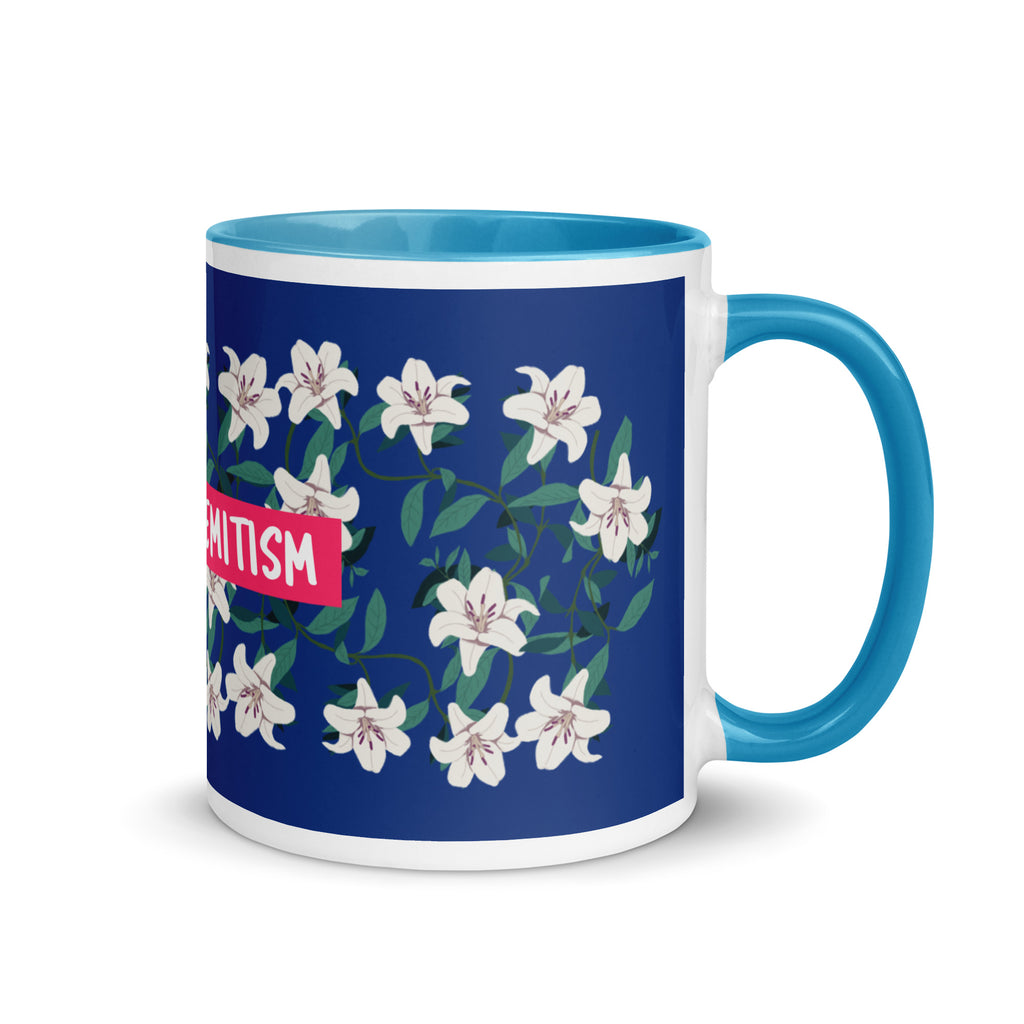 Flower Anthem | Antisemitism | White Mug With Color Inside