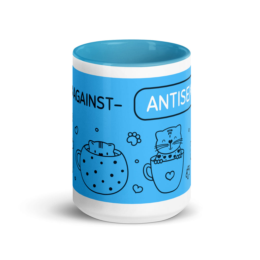 Cute Doodle Pet | Antisemitism | White Mug With Color Inside