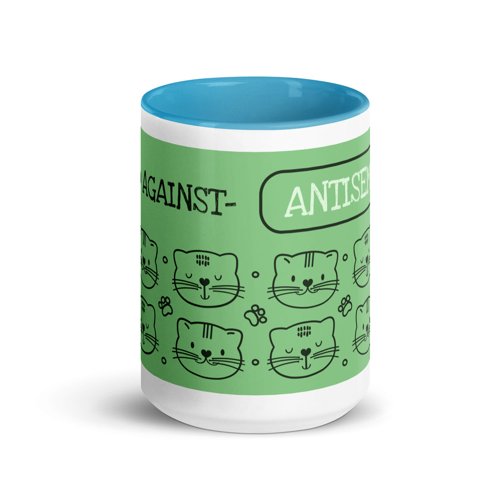 Cute Doodle Pet | Antisemitism | White Mug With Color Inside
