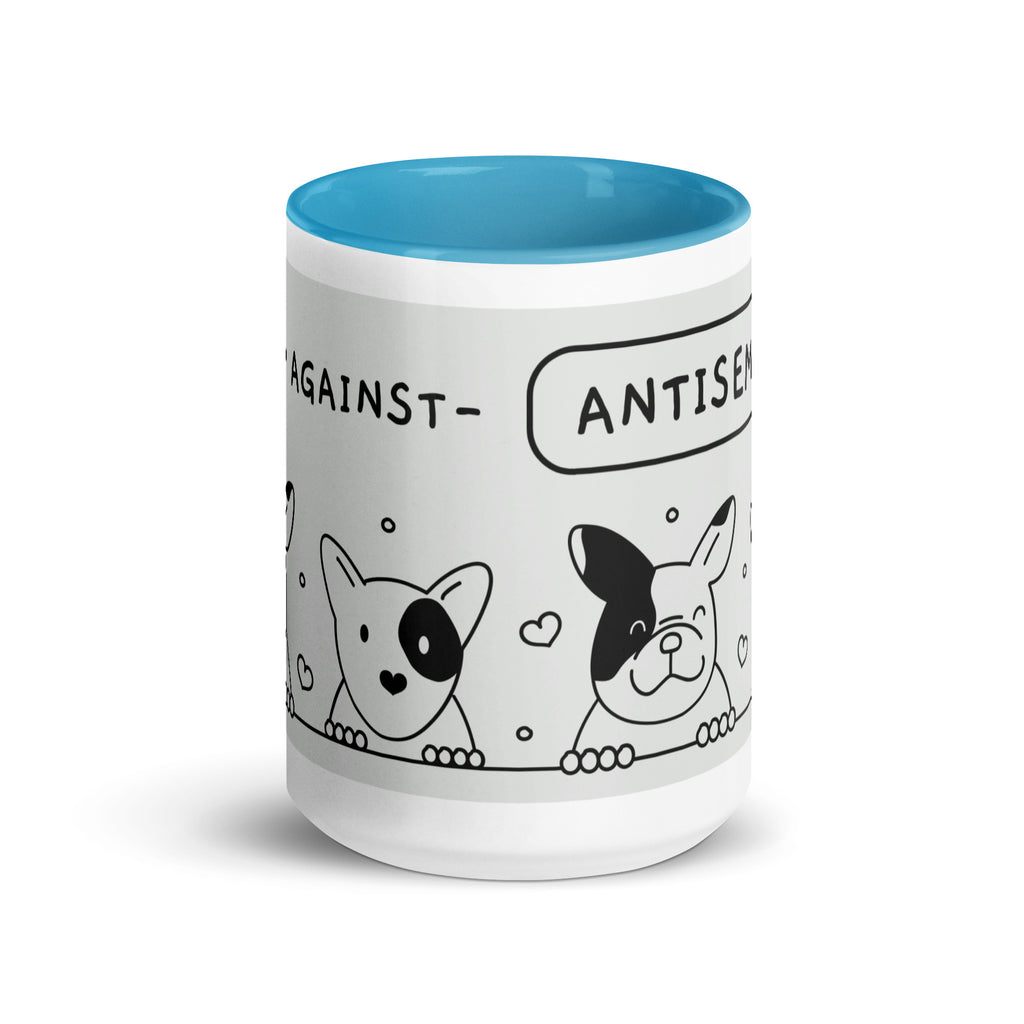 Cute Doodle Pet | Antisemitism | White Mug With Color Inside
