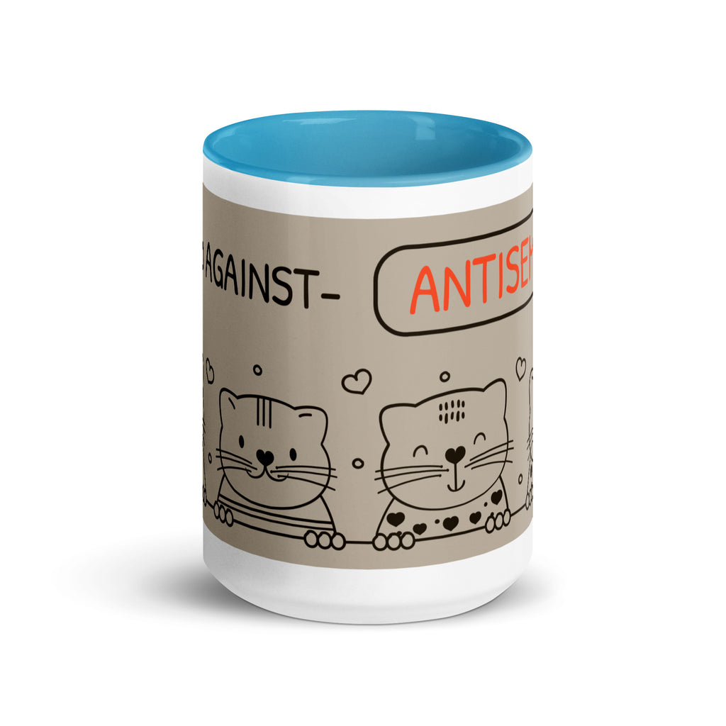 Cute Doodle Pet | Antisemitism | White Mug With Color Inside