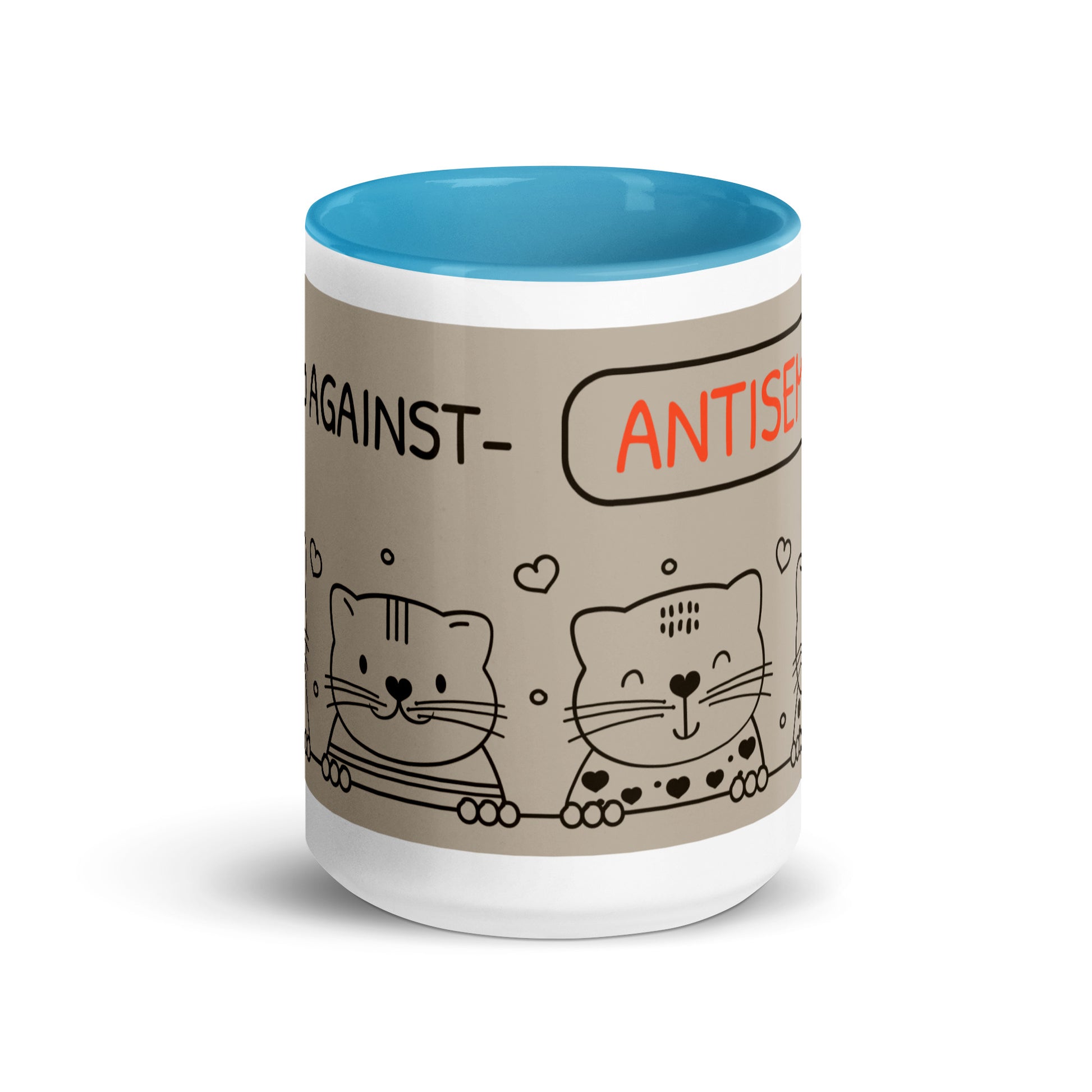 Cute Doodle Pet | Antisemitism | White Mug With Color Inside