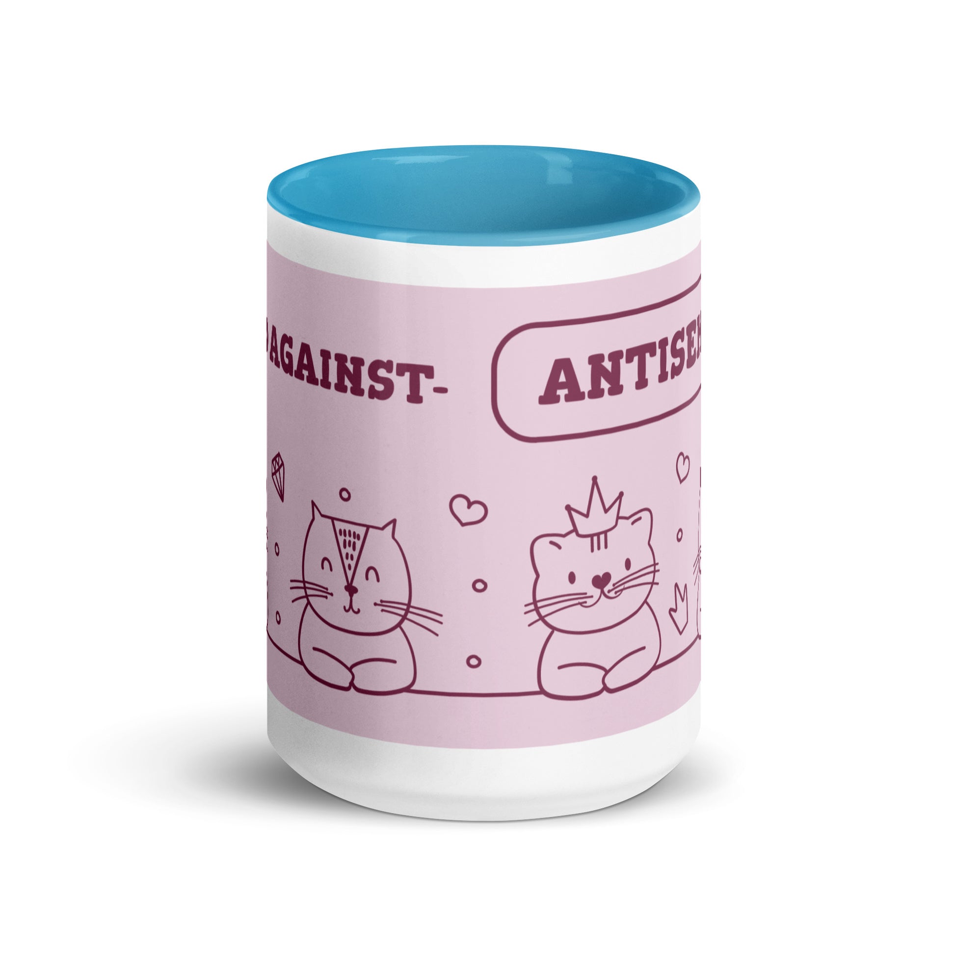 Cute Doodle Pet | Antisemitism | White Mug With Color Inside