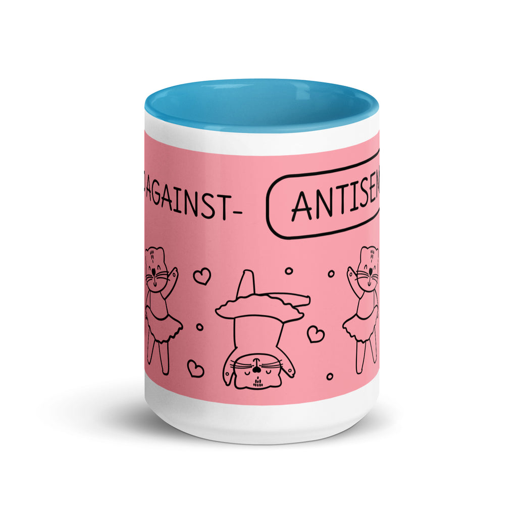Cute Doodle Pet | Antisemitism | White Mug With Color Inside