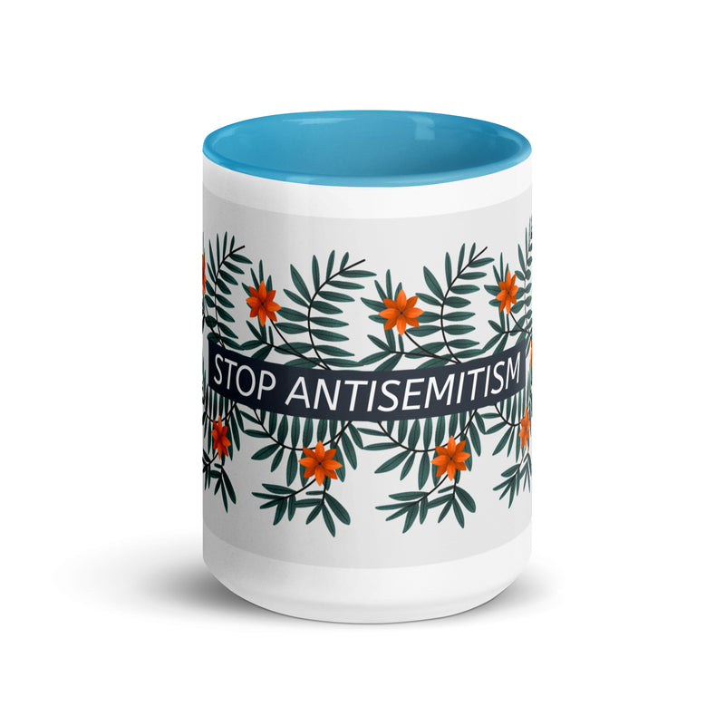 Flower Anthem | Antisemitism | White Mug With Color Inside