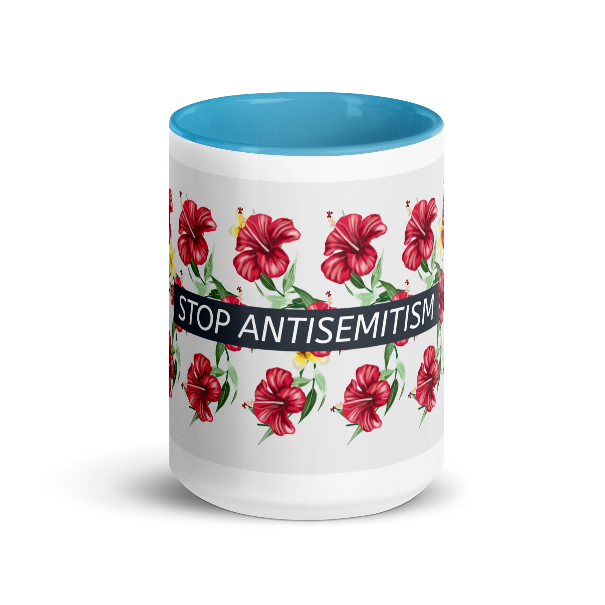 Flower Anthem | Antisemitism | White Mug With Color Inside