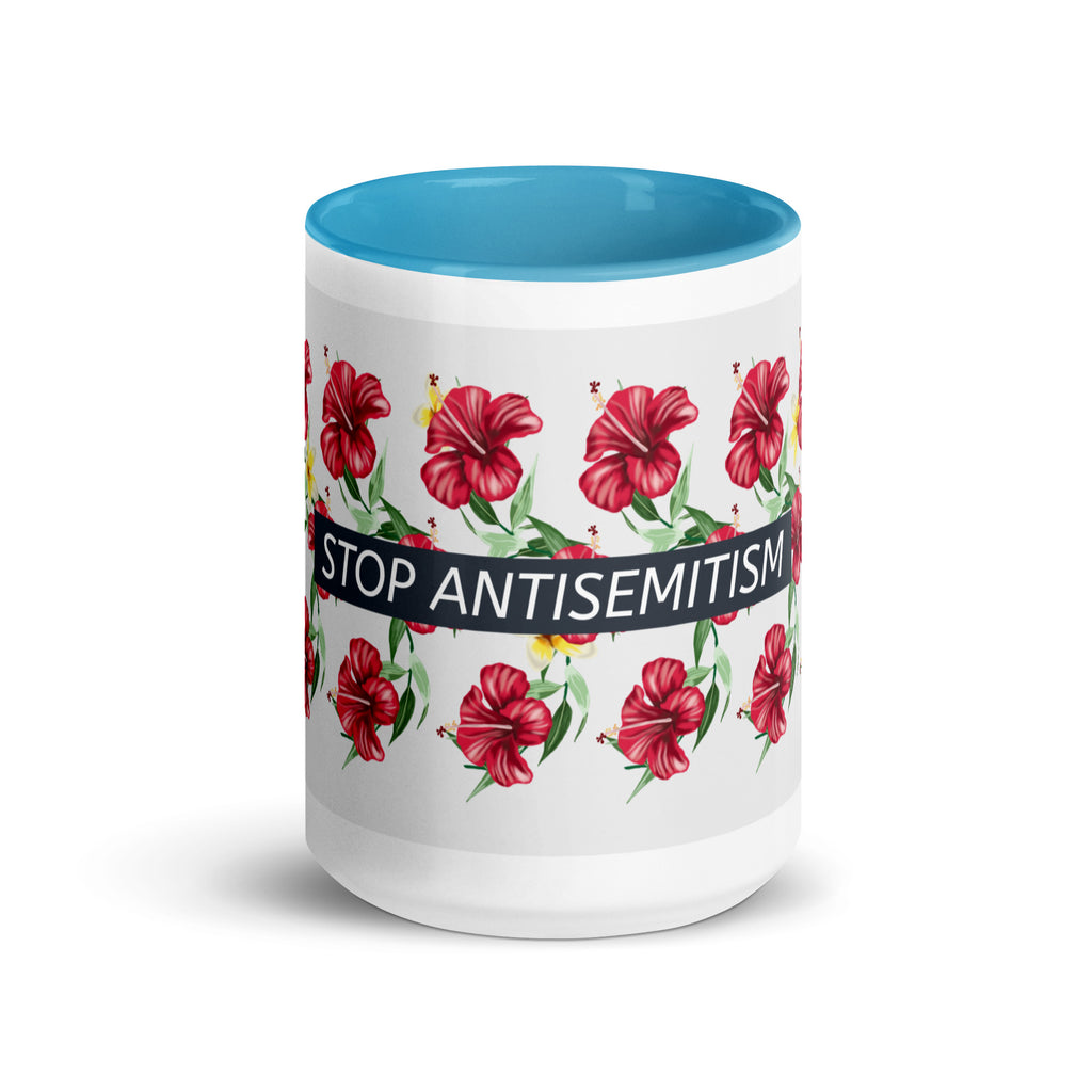 Flower Anthem | Antisemitism | White Mug With Color Inside