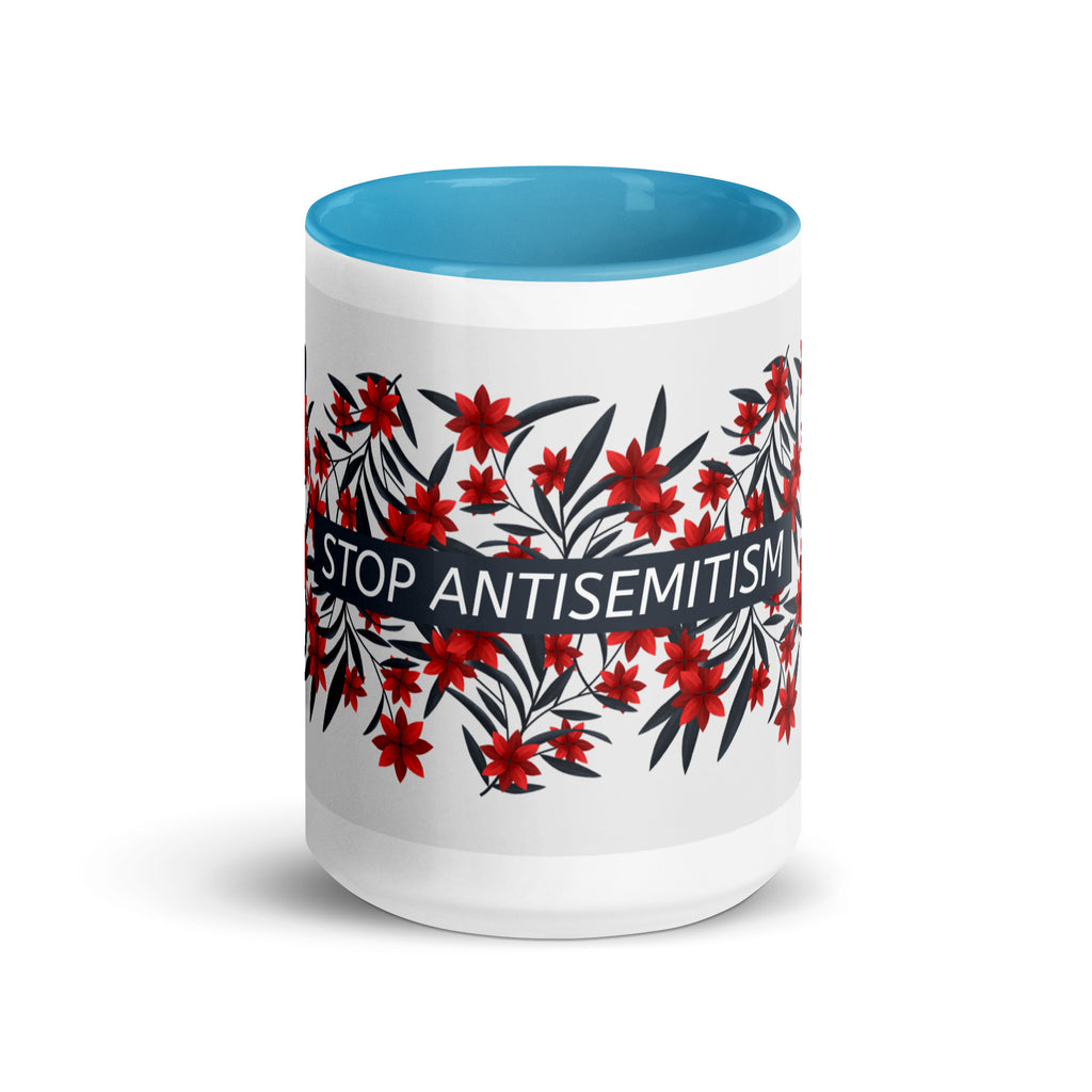 Flower Anthem | Antisemitism | White Mug With Color Inside