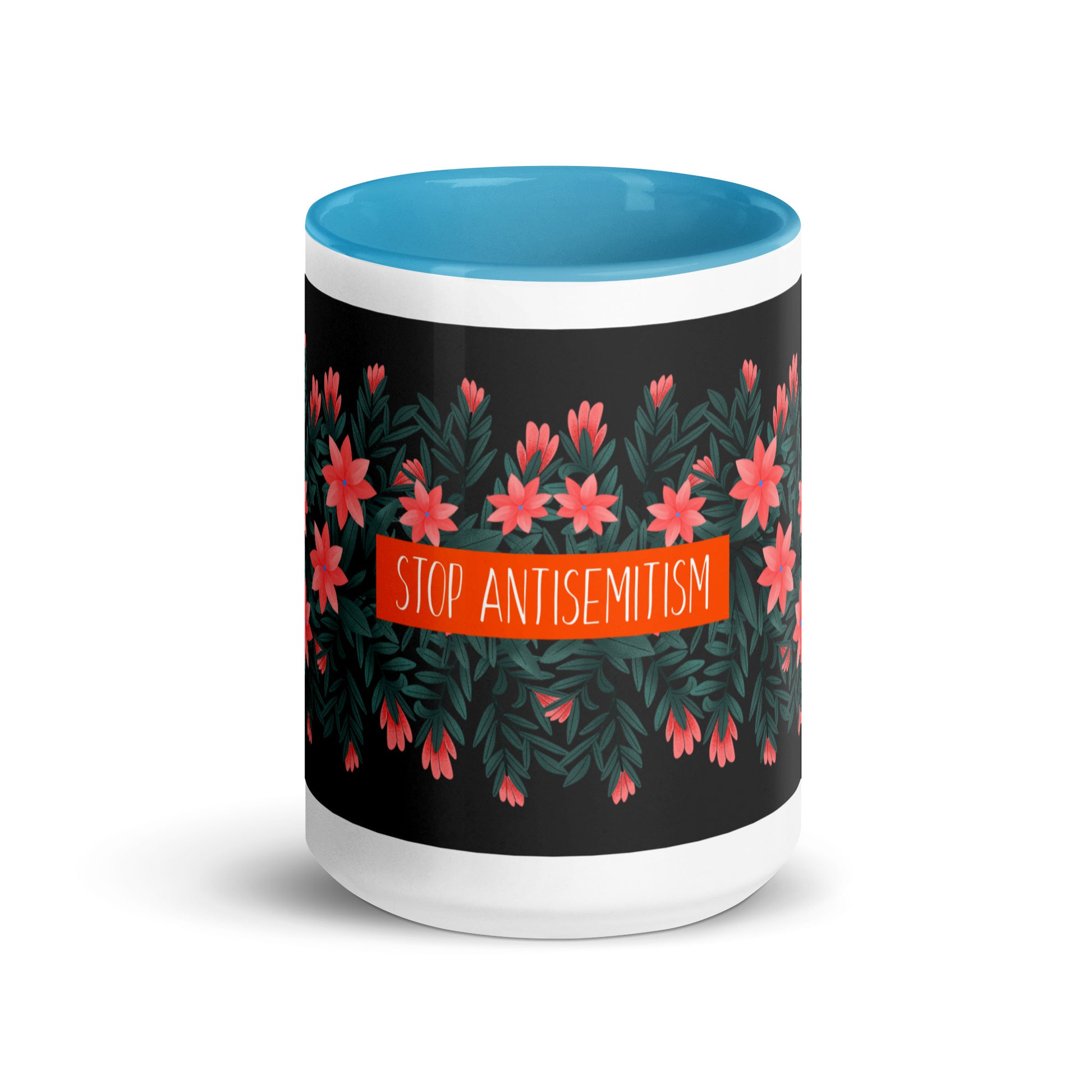 Flower Anthem | Antisemitism | White Mug With Color Inside