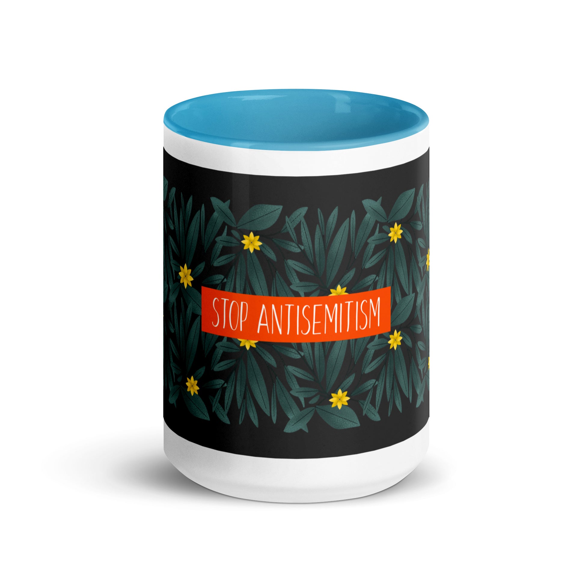 Flower Anthem | Antisemitism | White Mug With Color Inside