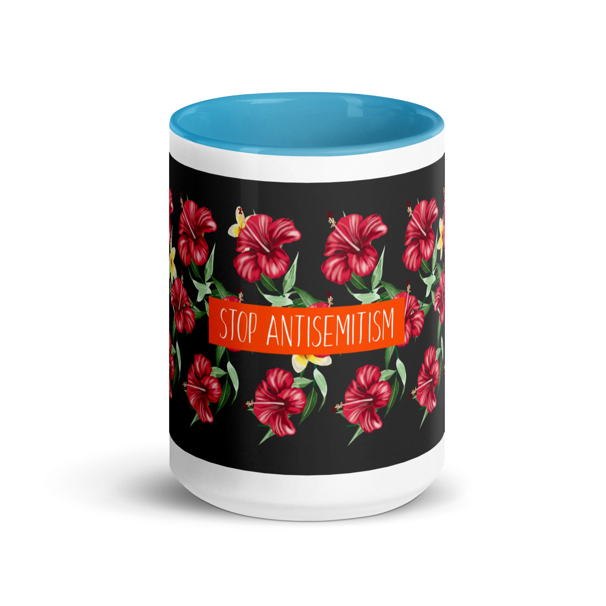 Flower Anthem | Antisemitism | White Mug With Color Inside