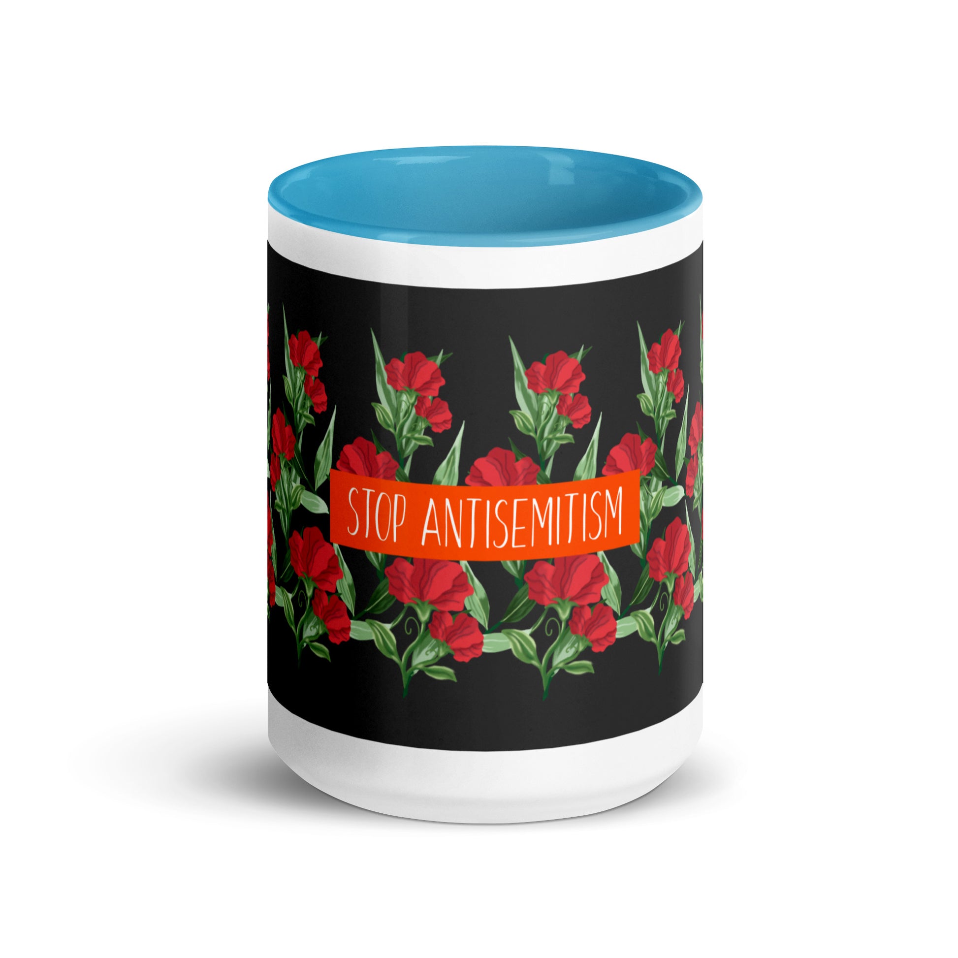 Flower Anthem | Antisemitism | White Mug With Color Inside