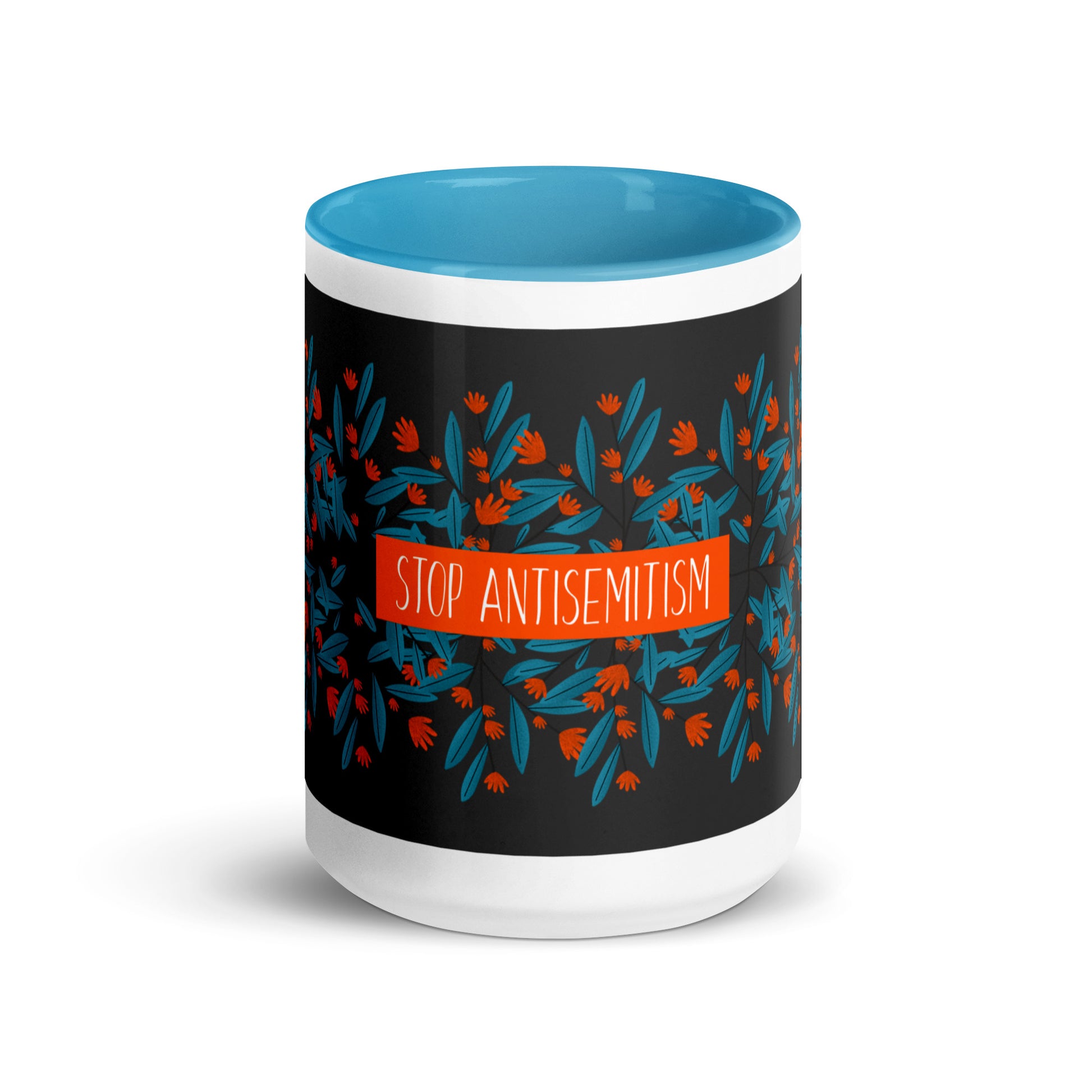 Flower Anthem | Antisemitism | White Mug With Color Inside
