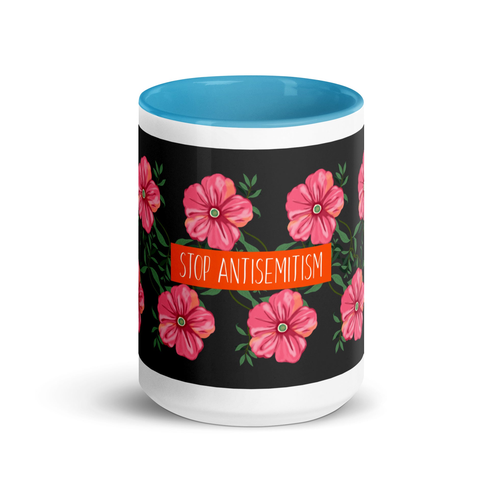 Flower Anthem | Antisemitism | White Mug With Color Inside