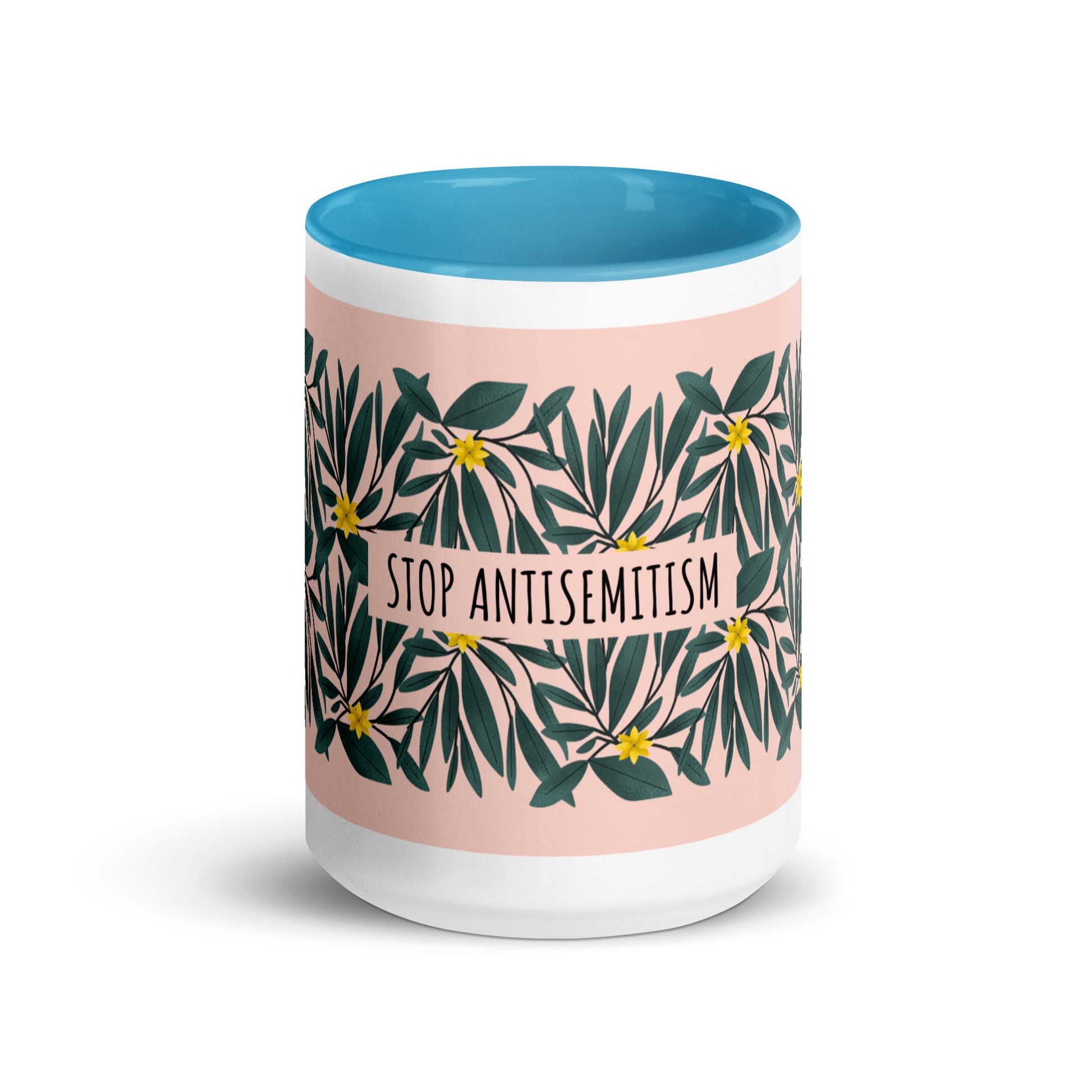 Flower Anthem | Antisemitism | White Mug With Color Inside