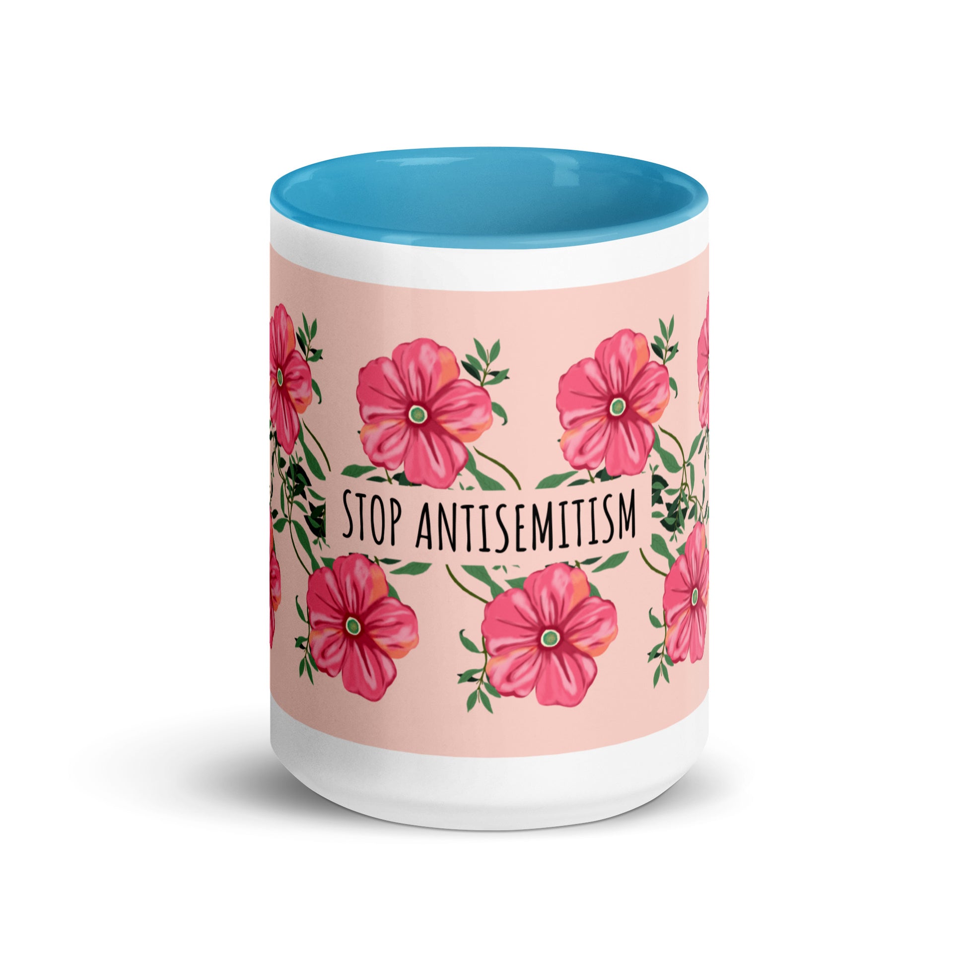 Flower Anthem | Antisemitism | White Mug With Color Inside