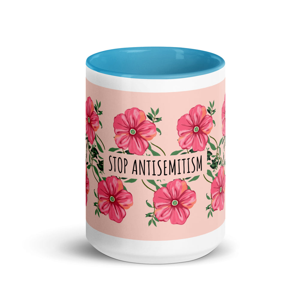 Flower Anthem | Antisemitism | White Mug With Color Inside