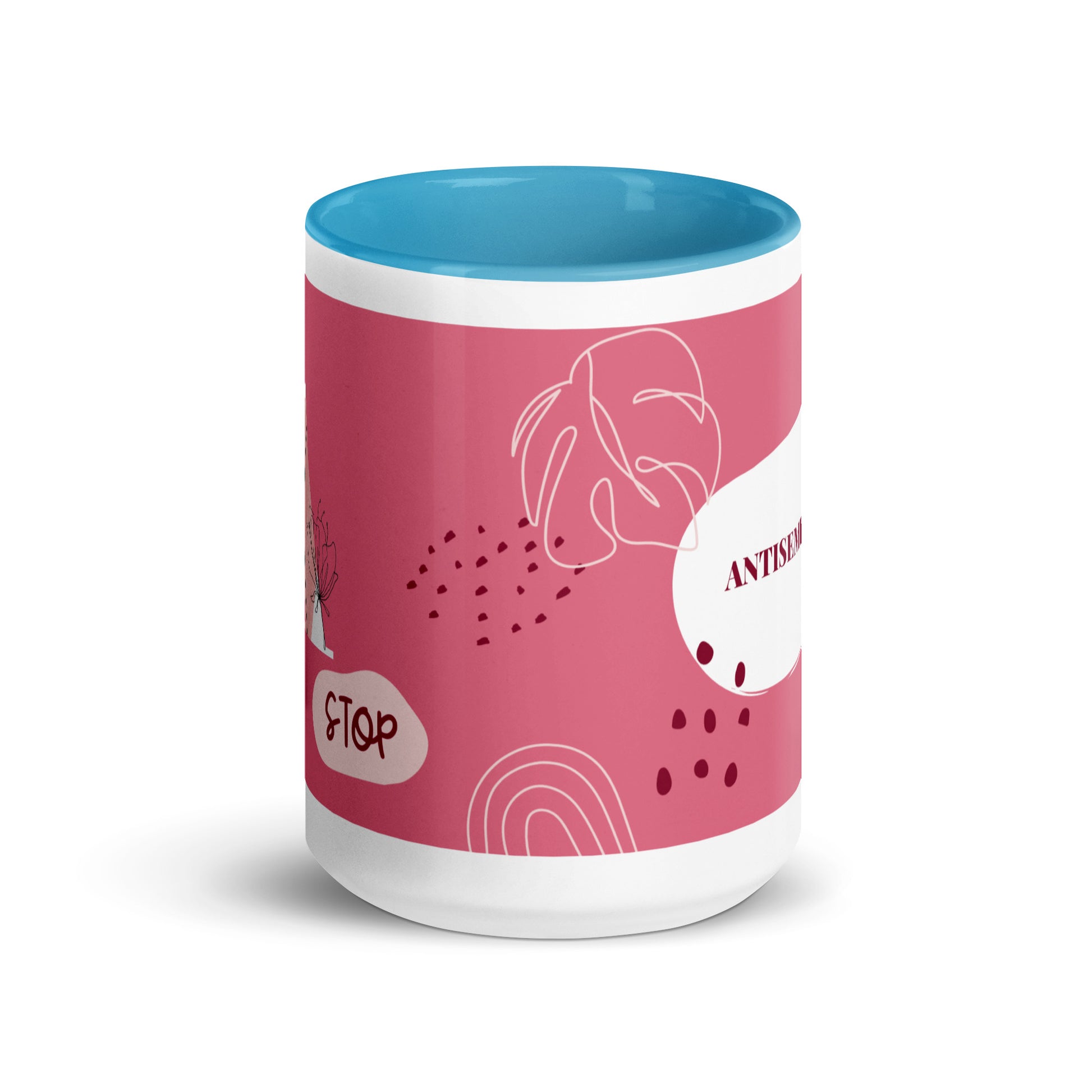 Minimal Shine | Antisemitism | White Mug With Color Inside