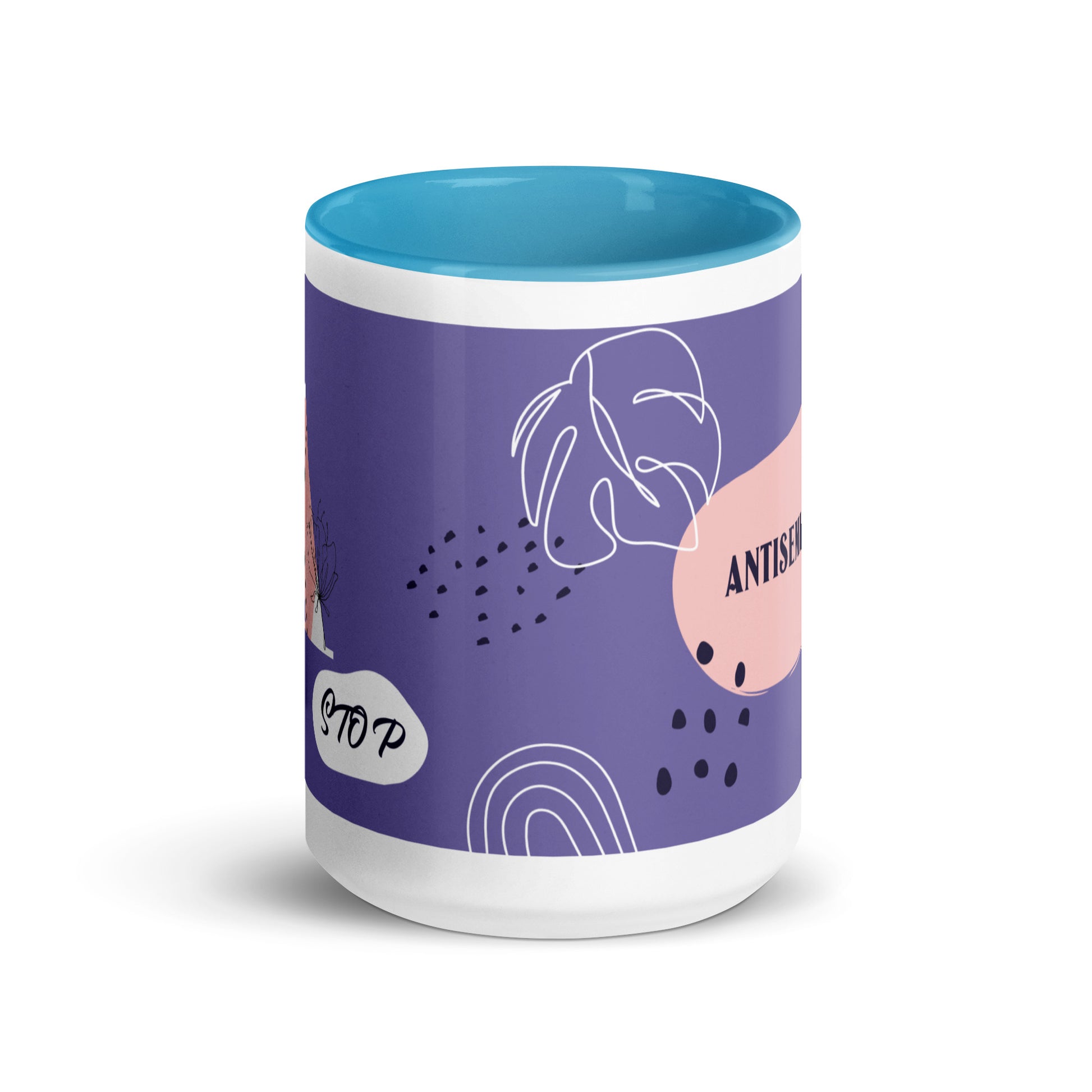 Minimal Shine | Antisemitism | White Mug With Color Inside