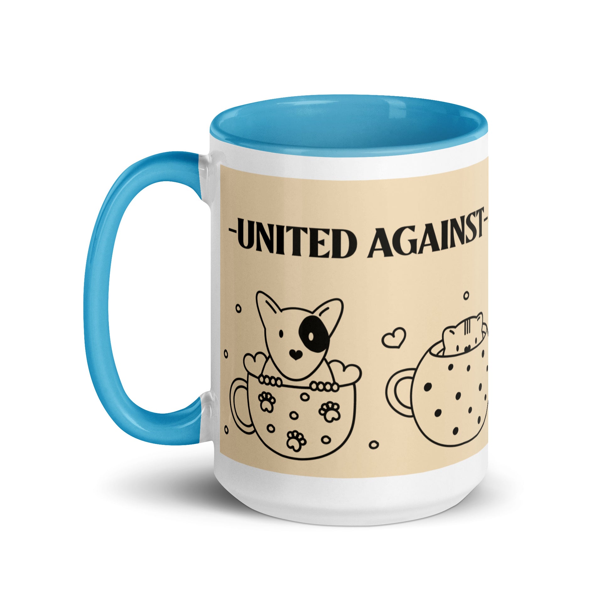 Cute Doodle Pet | Antisemitism | White Mug With Color Inside