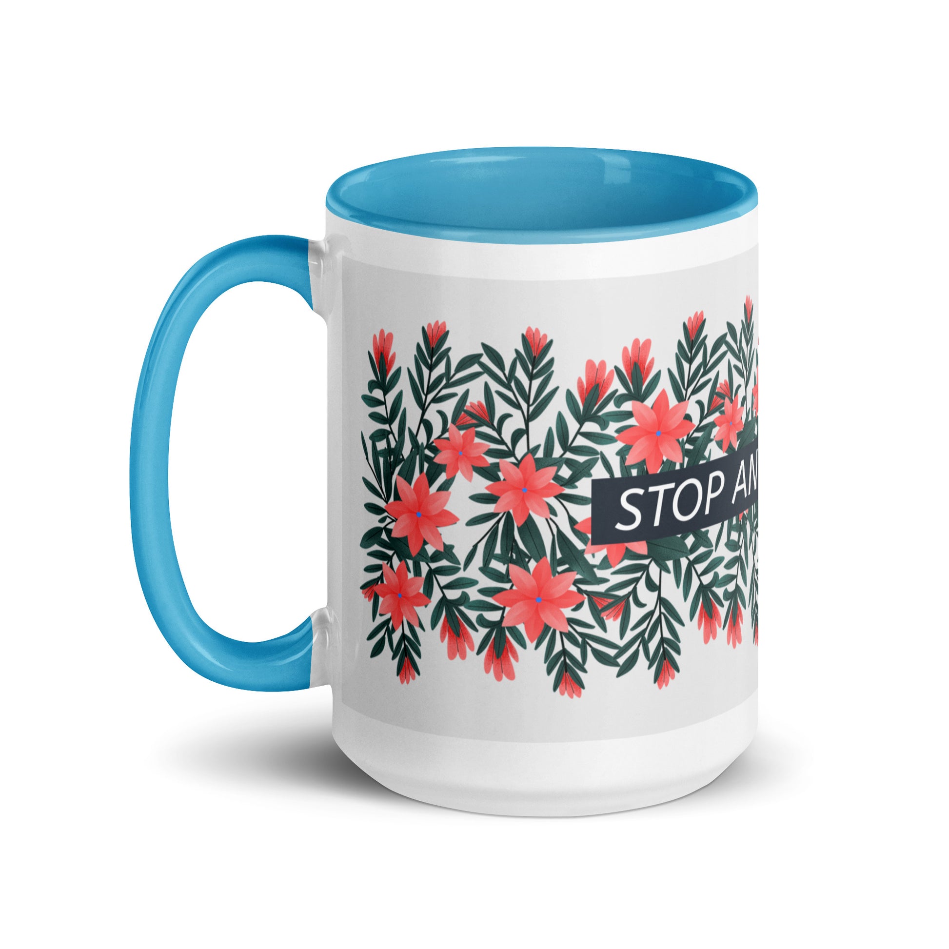 Flower Anthem | Antisemitism | White Mug With Color Inside