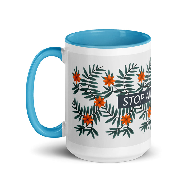 Flower Anthem | Antisemitism | White Mug With Color Inside