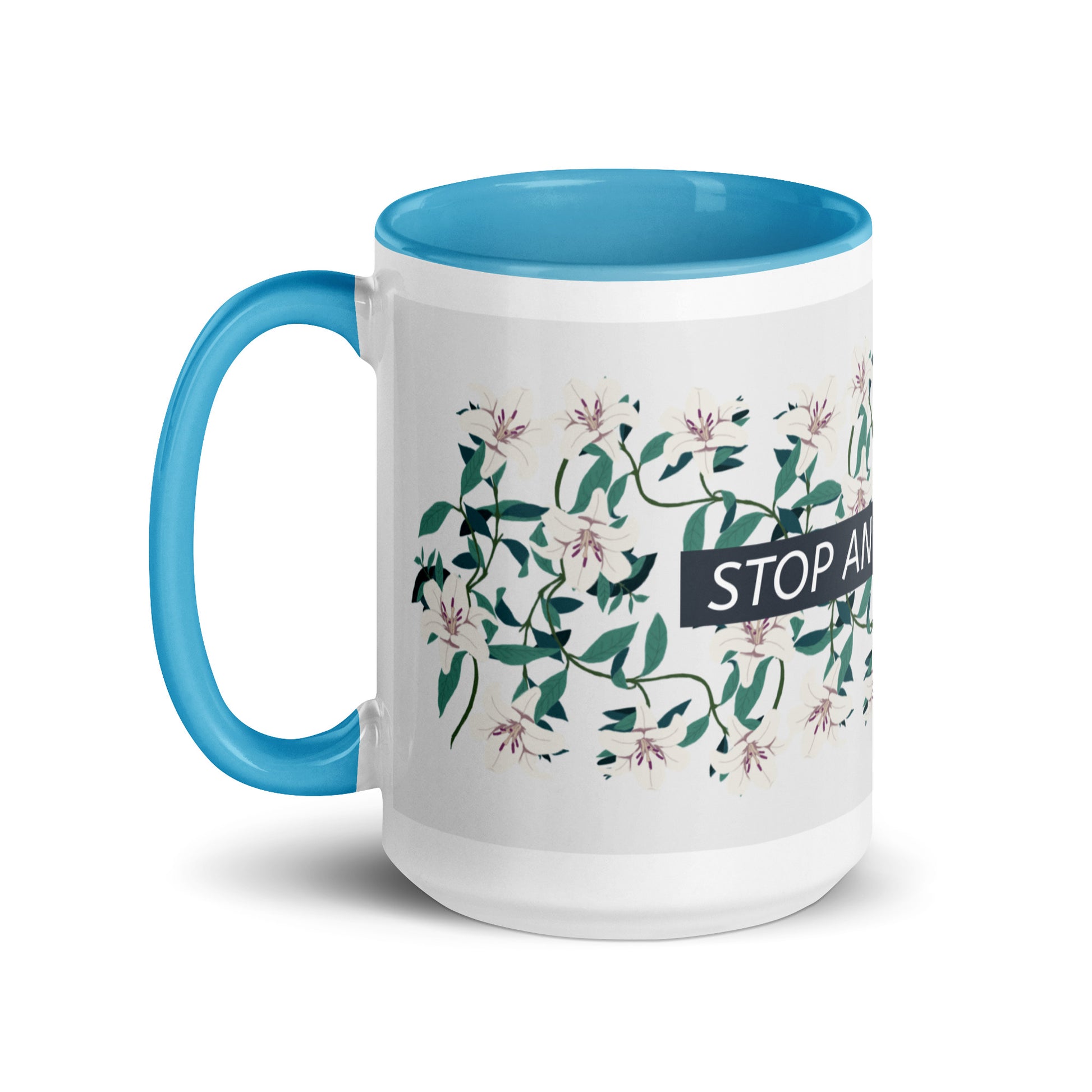 Flower Anthem | Antisemitism | White Mug With Color Inside