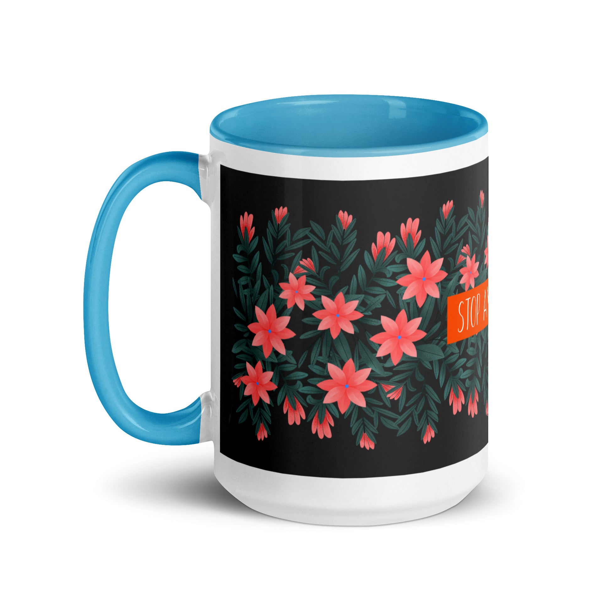 Flower Anthem | Antisemitism | White Mug With Color Inside