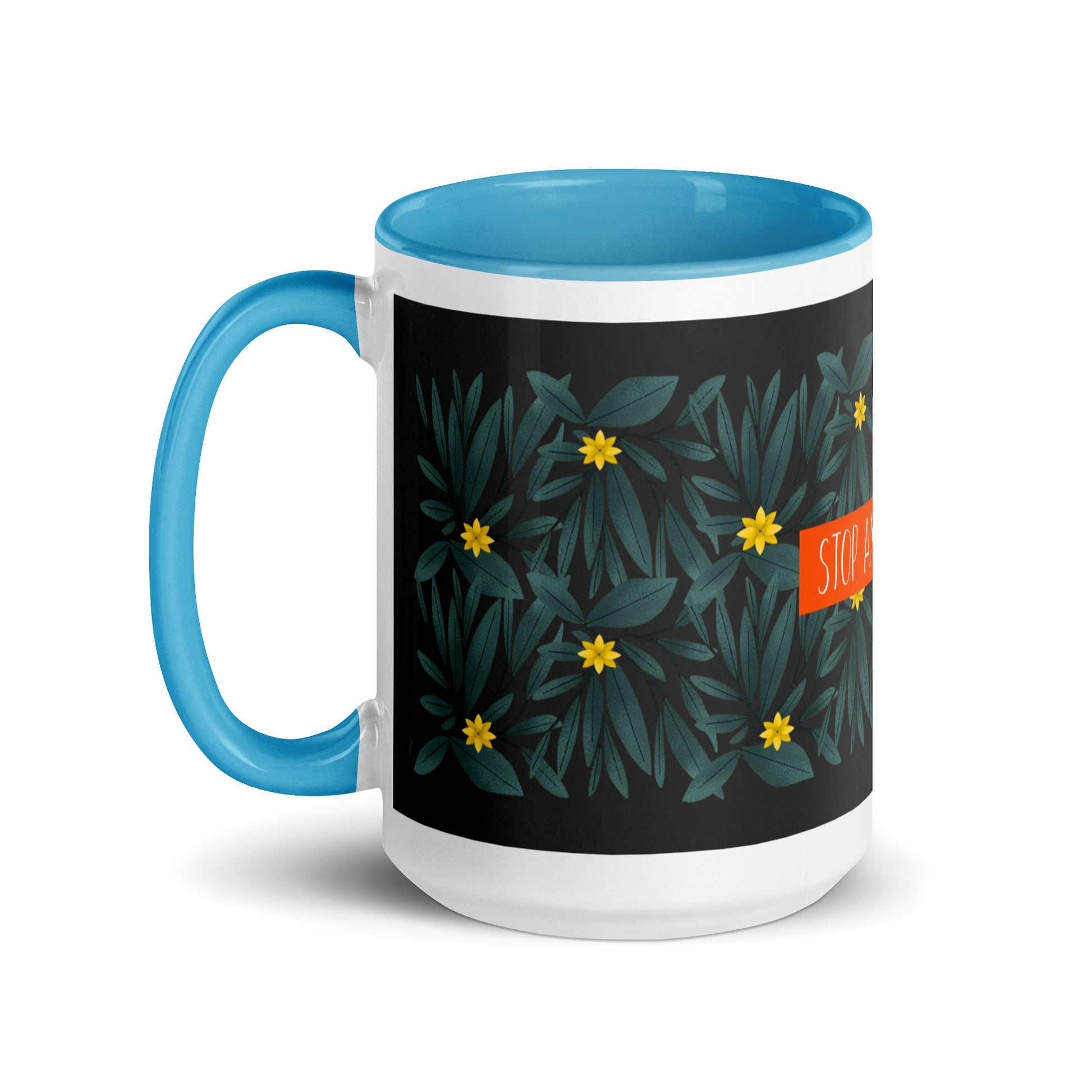 Flower Anthem | Antisemitism | White Mug With Color Inside