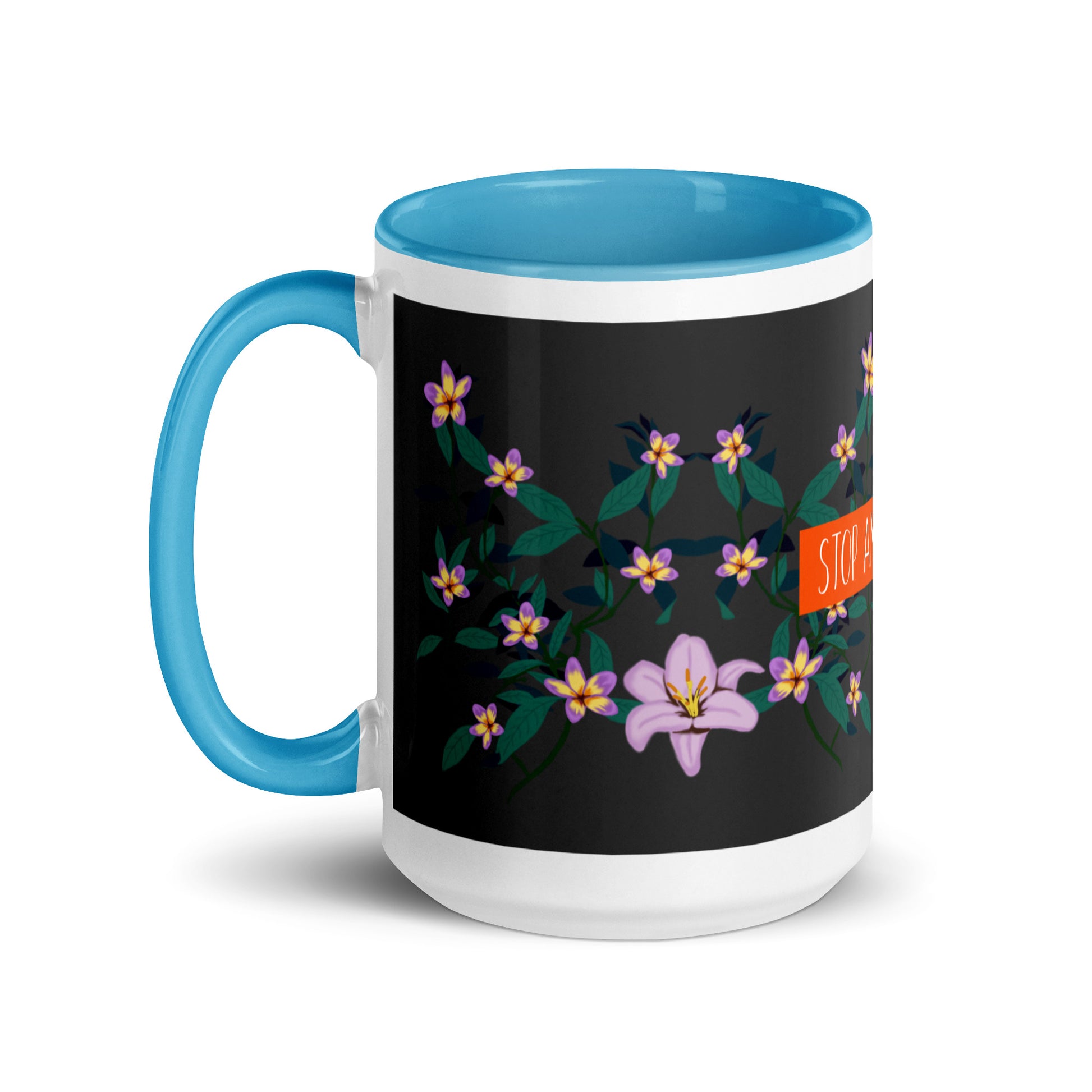 Flower Anthem | Antisemitism | White Mug With Color Inside