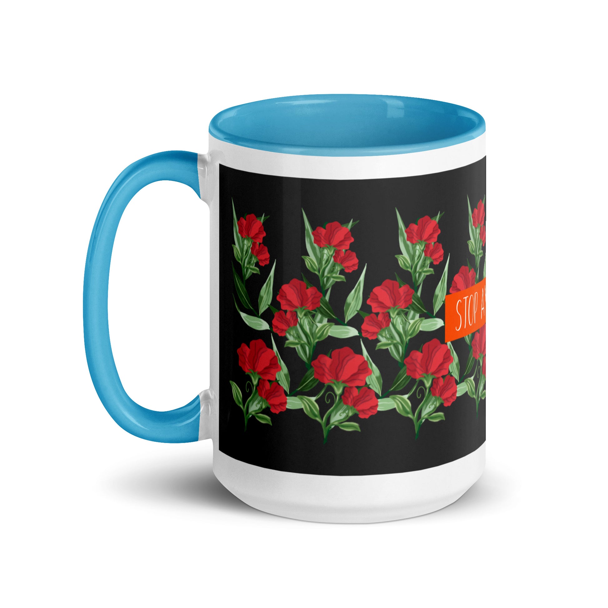 Flower Anthem | Antisemitism | White Mug With Color Inside