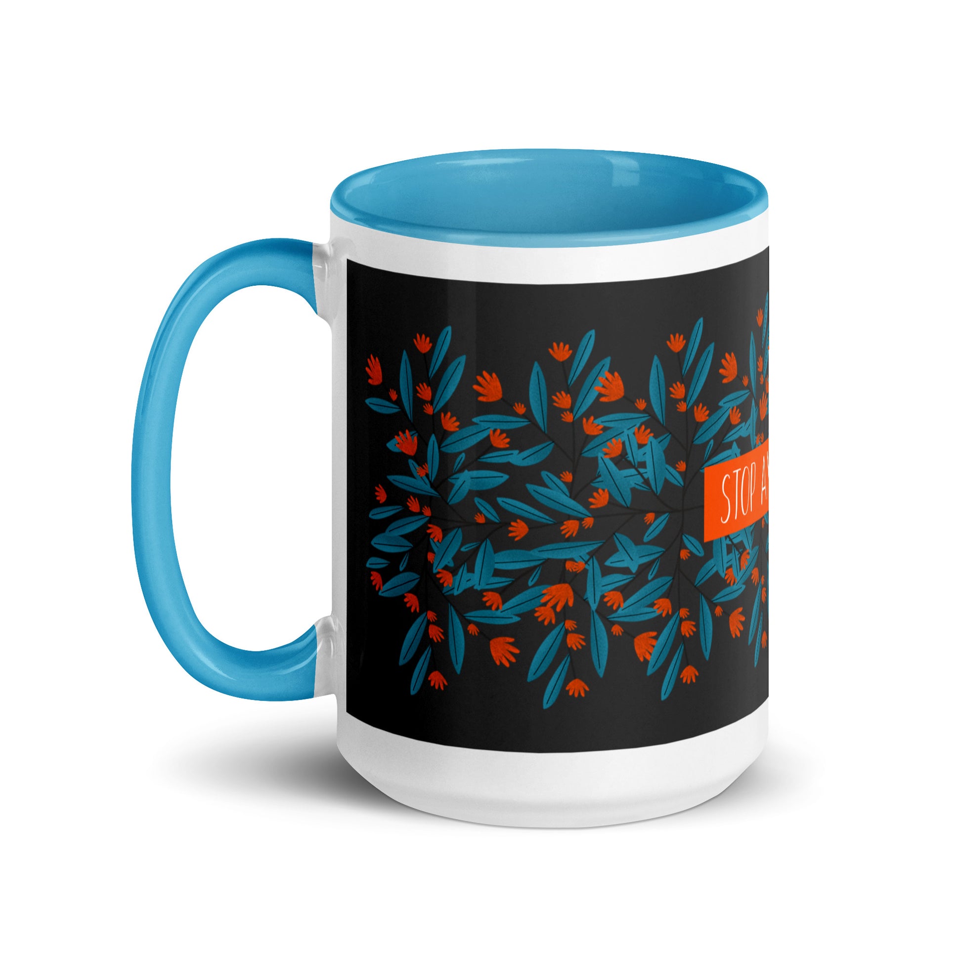 Flower Anthem | Antisemitism | White Mug With Color Inside
