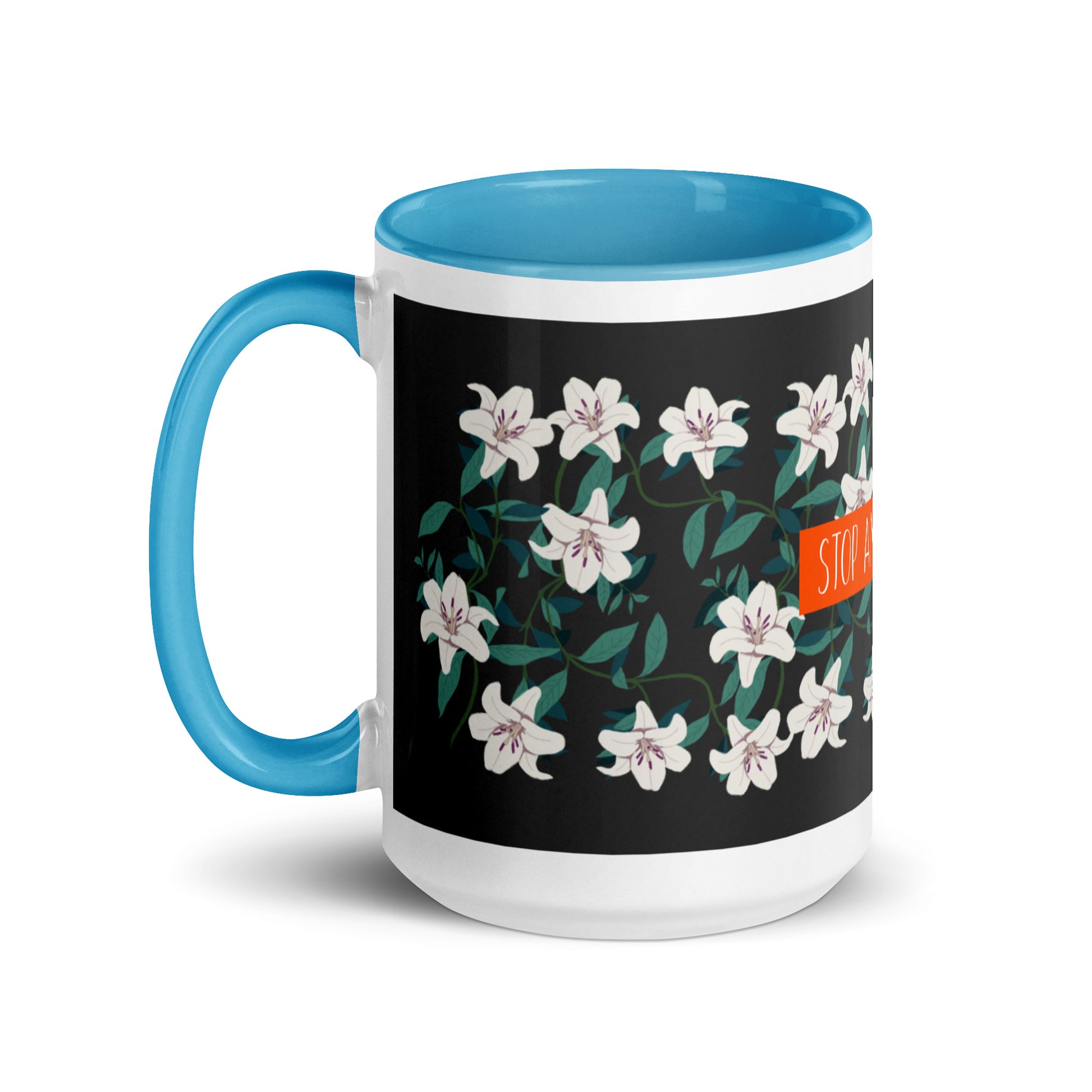 Flower Anthem | Antisemitism | White Mug With Color Inside