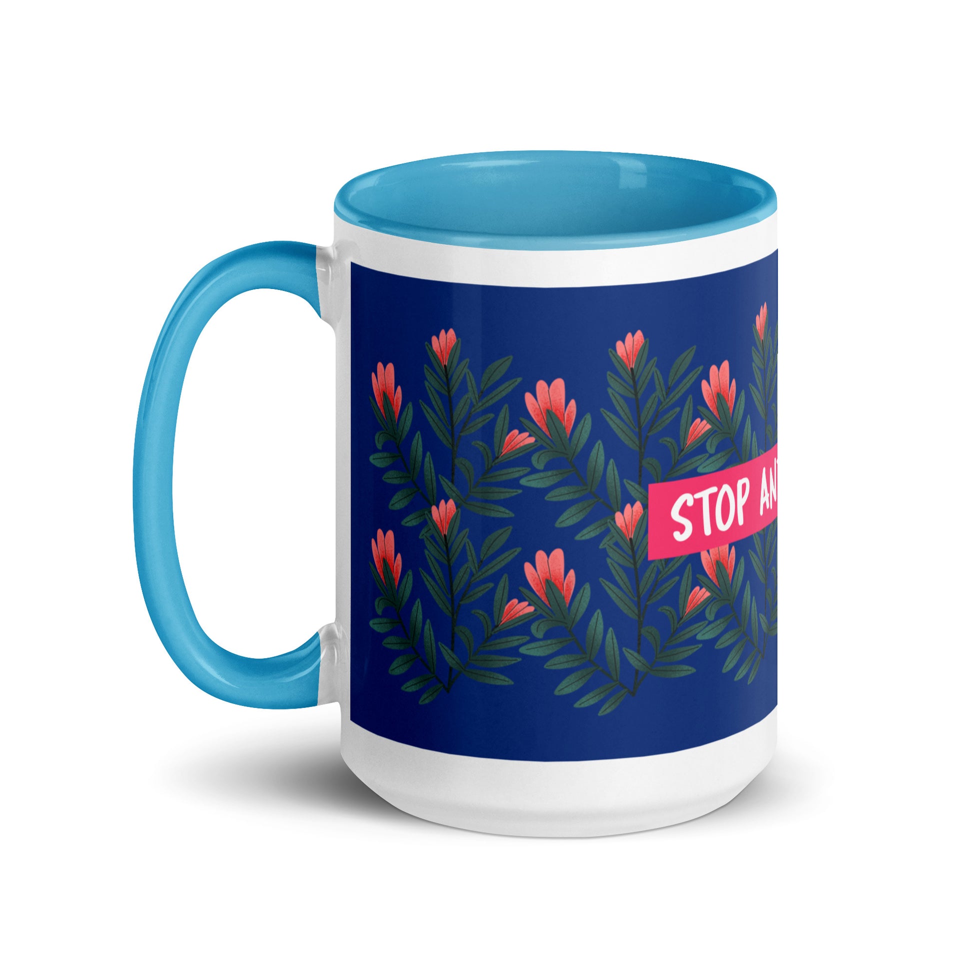 Flower Anthem | Antisemitism | White Mug With Color Inside
