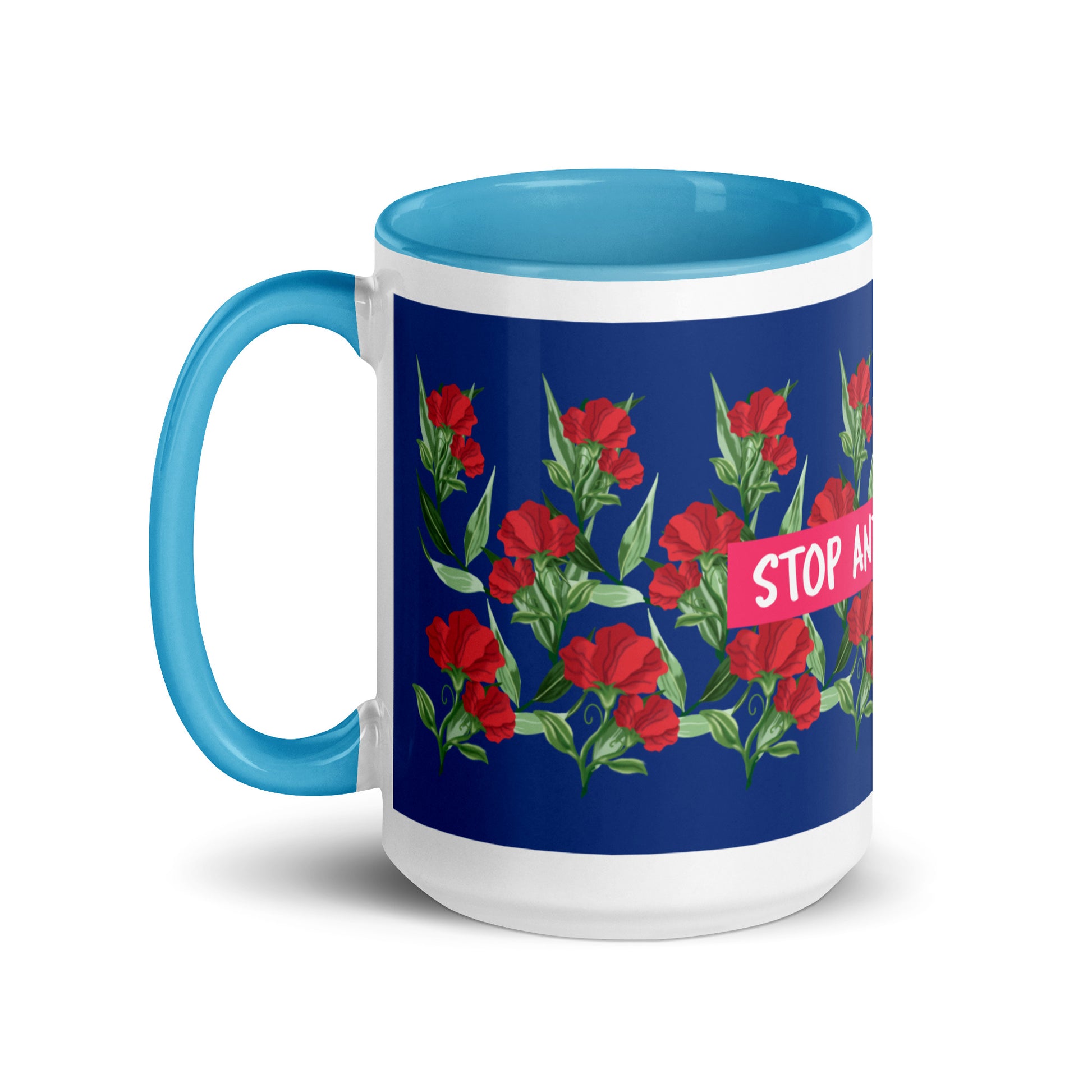 Flower Anthem | Antisemitism | White Mug With Color Inside